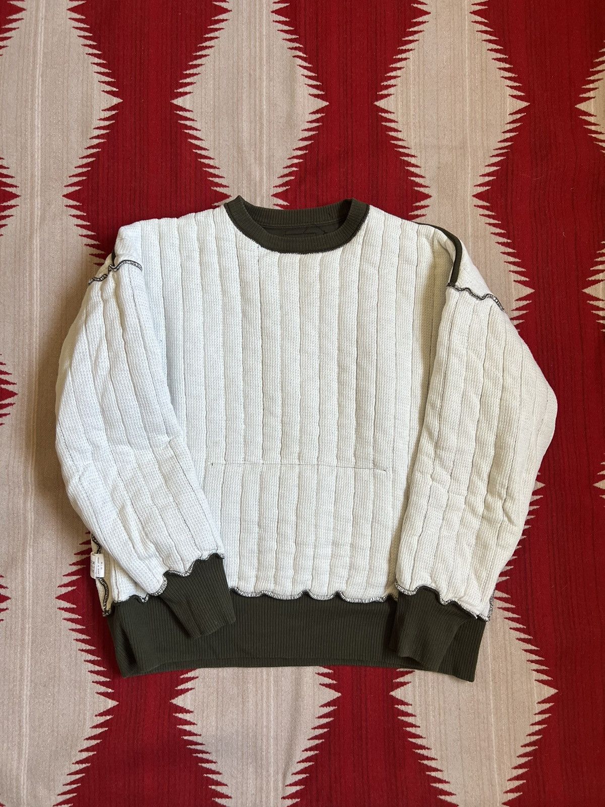 The Real McCoy's JOE MCCOY QUILTED SWEATSHIRT - OLIVE Size US L / EU 52-54 / 3 - 4 Thumbnail
