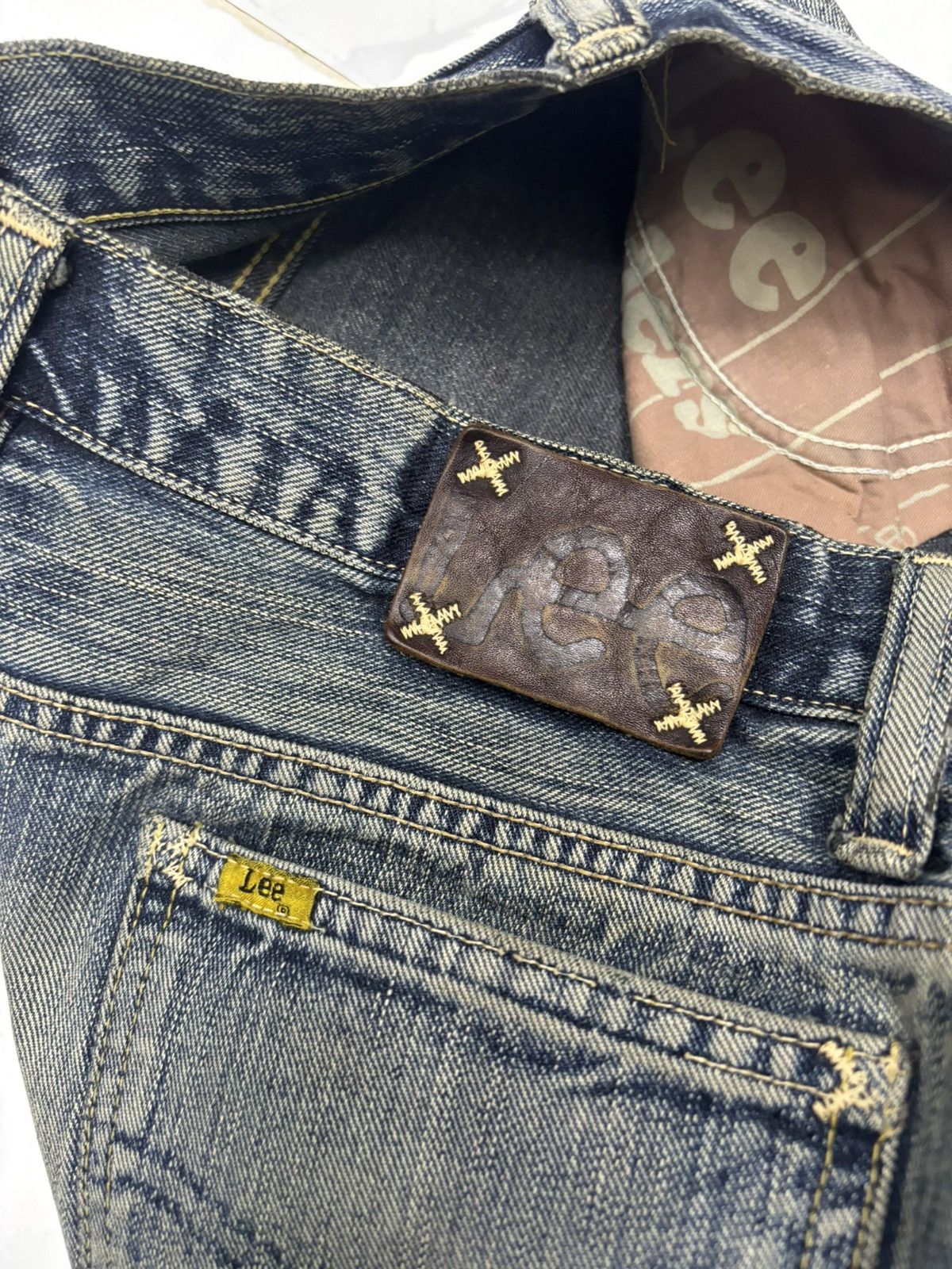 If Six Was Nine × Japanese Brand × Lee 🔥90s Lee Riders Flared Mud Wash Distress Denim Jeans Size US 32 / EU 48 - 9 Thumbnail