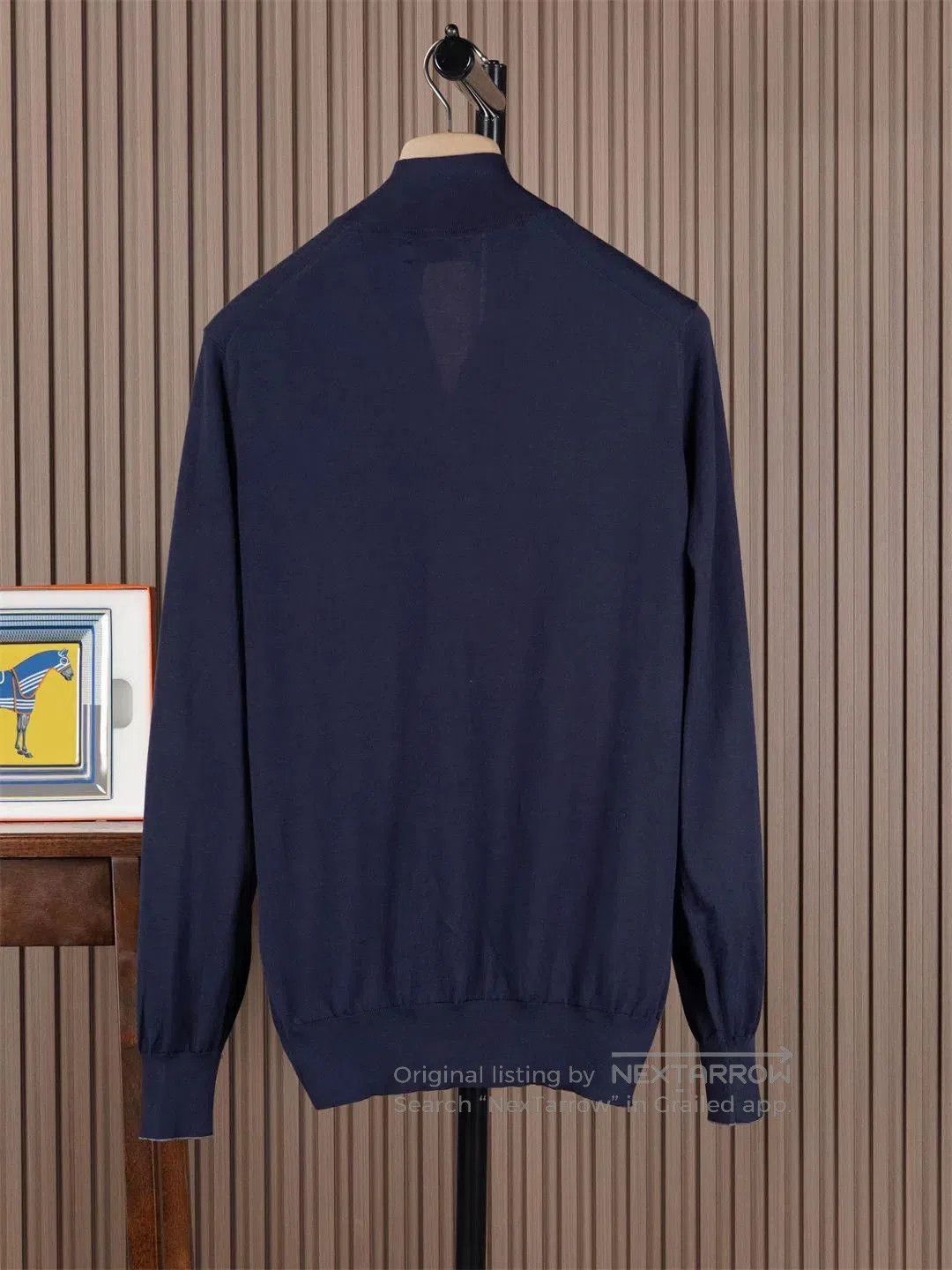 Brunello Cucinelli Navy Cotton Knit Cardigan Jacket. Size US M / EU 48-50 / 2 - 2 Thumbnail