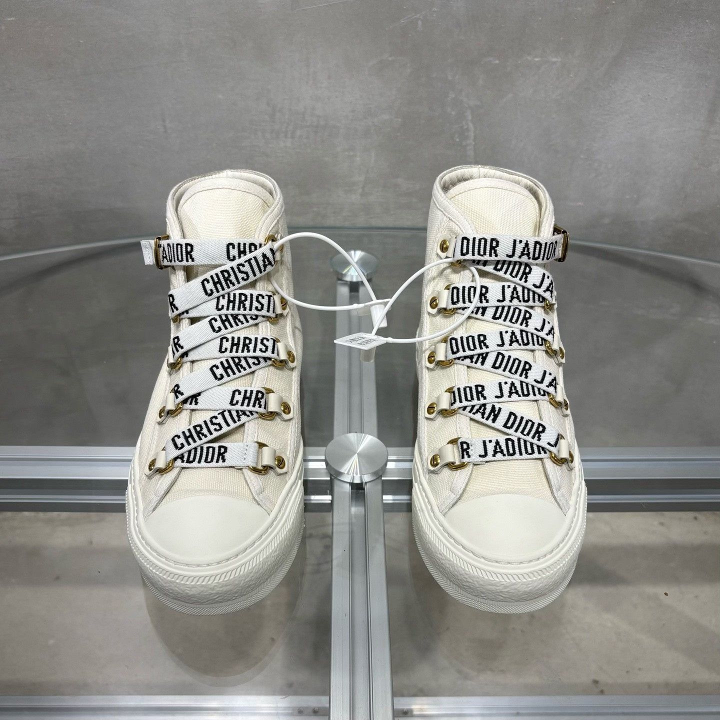 Dior Dior Canvas White Lowtop Sneakers it_36-5 Women Size US 6.5 / IT 36.5 - 1 Thumbnail