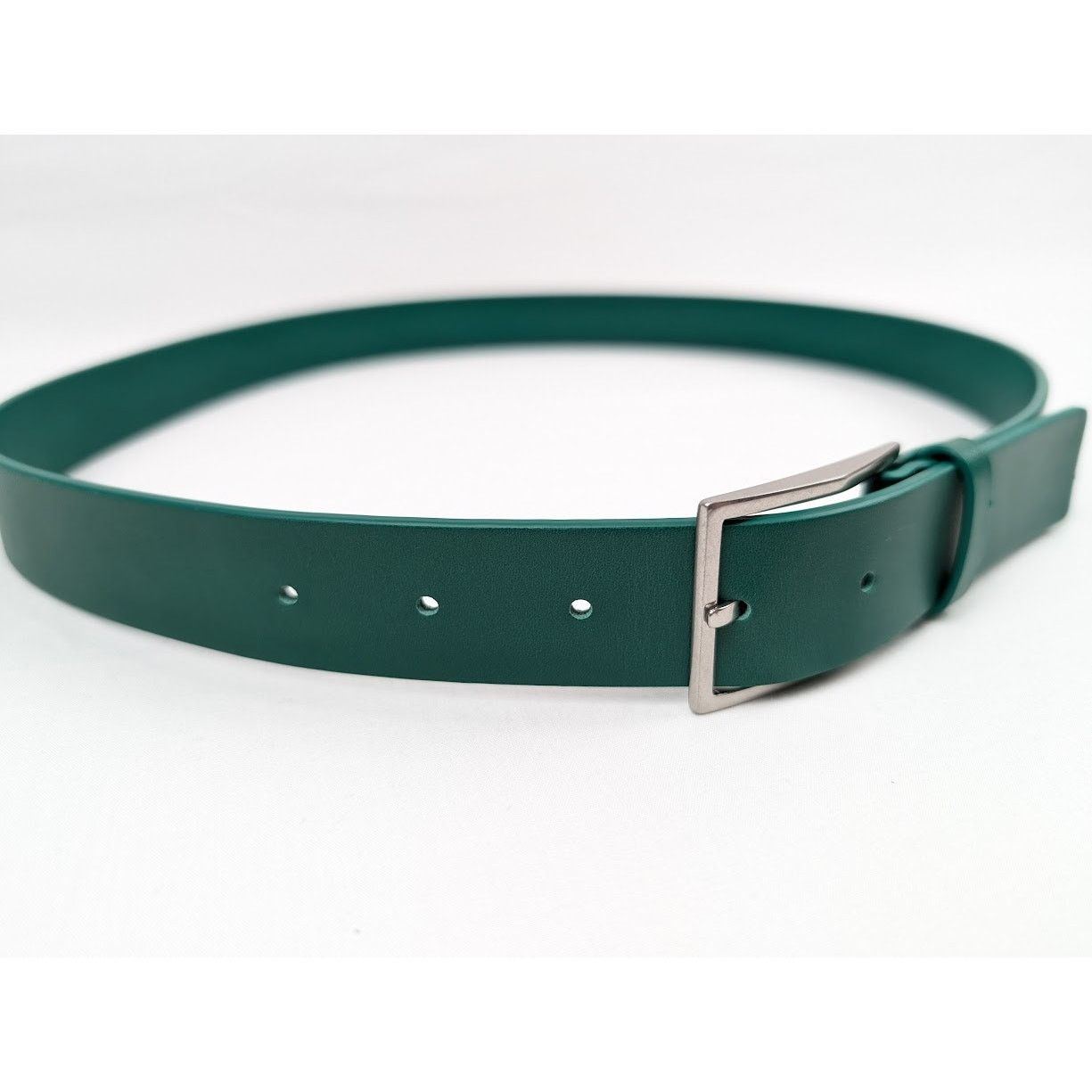 Bottega Veneta o1rshd1 Size: 95/ French Calf Nappa Belt Racing Green/Silver Size 36 - 14 Thumbnail