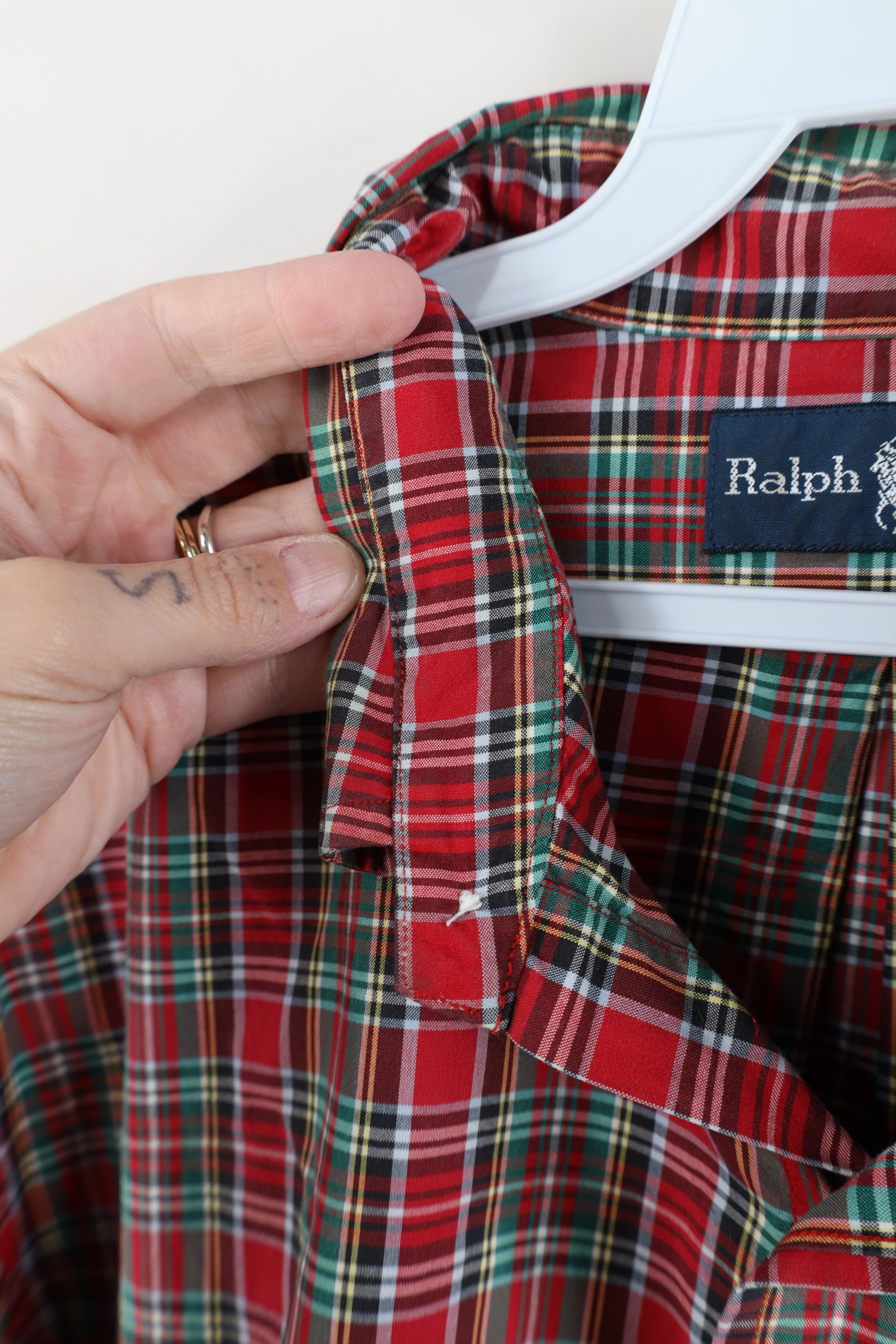 Ralph Lauren Vintage 90s Ralph Lauren Collared Down Shirt Rainbow Plaid Size US XL / EU 56 / 4 - 11 Thumbnail
