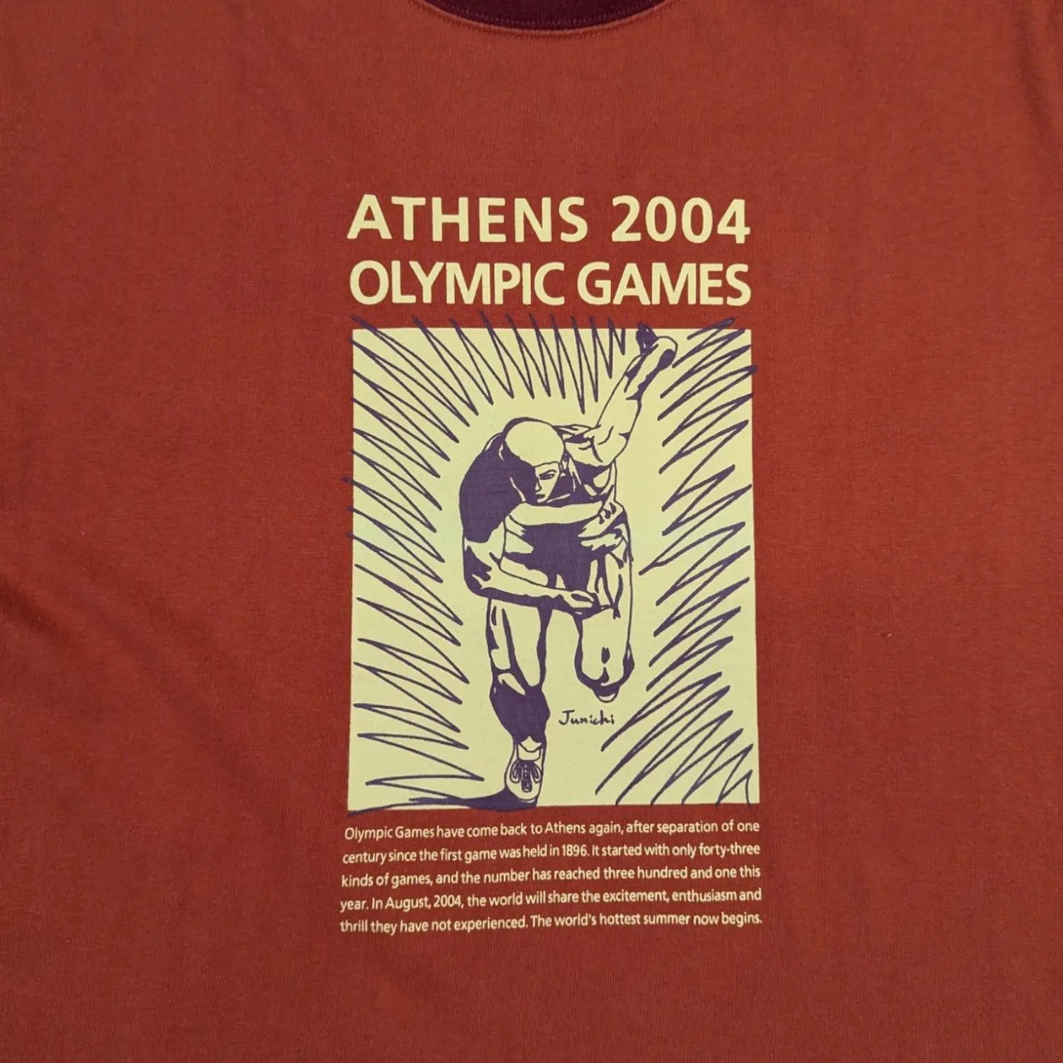 Japanese Brand ATHENS 2004 Olympics Games T-Shirt McDonalds Junichi Inoue Size US M / EU 48-50 / 2 - 4 Thumbnail
