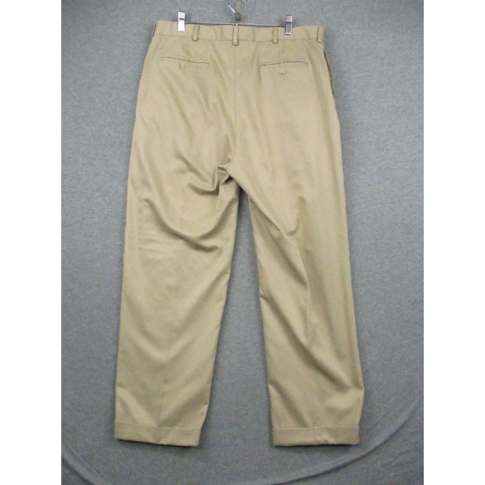 Polo Ralph Lauren Polo Ralph Lauren Pants 36x32 Khaki Pleated Cuffed Polyester Regular Men Beige Khakis Straight 36 Regular Mens Size US M / EU 48-50 / 2 - 5 Thumbnail
