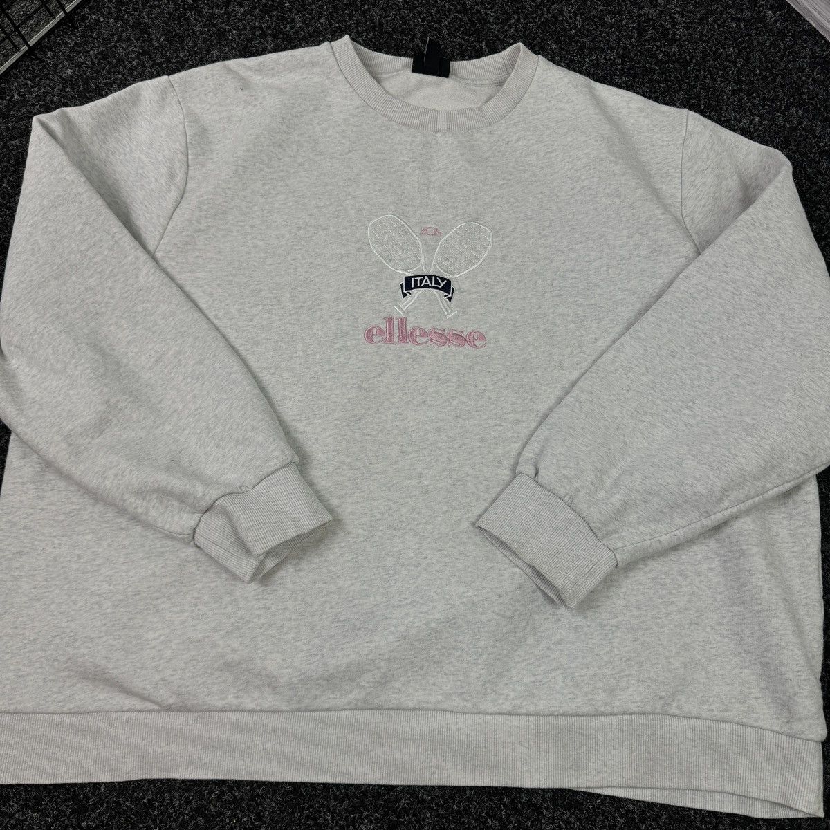 Ellesse Ellesse 90s Tennis Sweatshirt Vintage Big Embroidered Logo Size US XL / EU 56 / 4 - 7 Thumbnail
