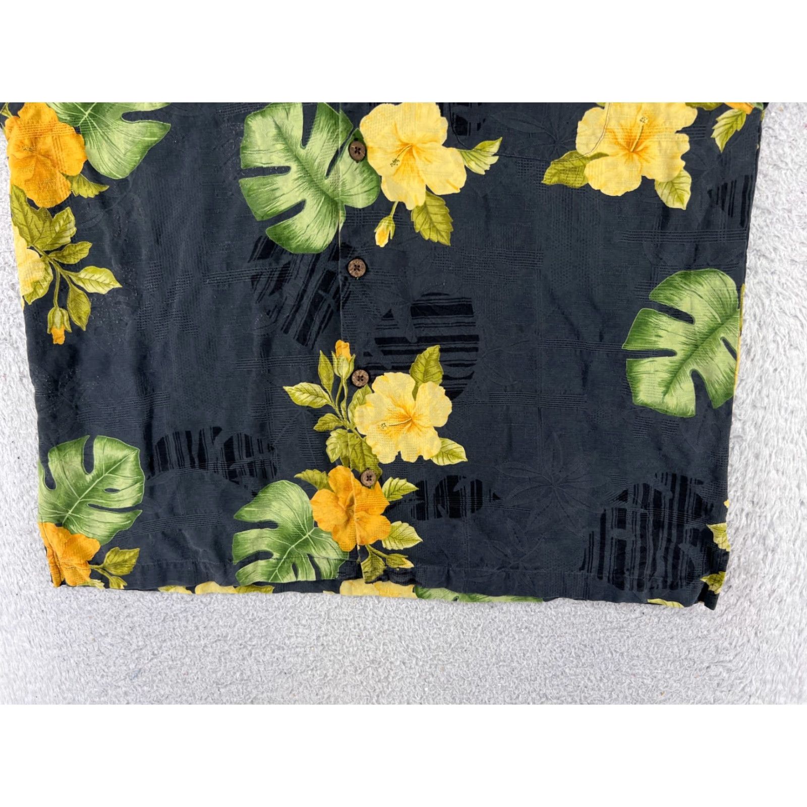 Tommy Bahama Tommy Bahama Shirt Men Large Black Green Floral Palm Hawaiian 100% Silk Beach Size US L / EU 52-54 / 3 - 5 Thumbnail