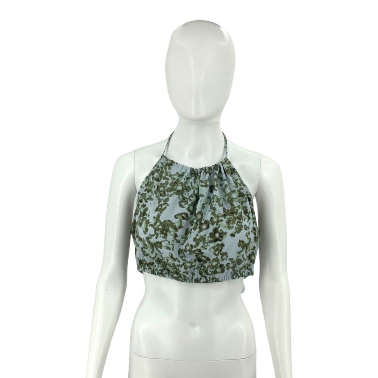 Other Open Edit Halter Neck Crop Top Floral Medium NWOT $39 MSRP Size M / US 6-8 / IT 42-44 - 2 Thumbnail