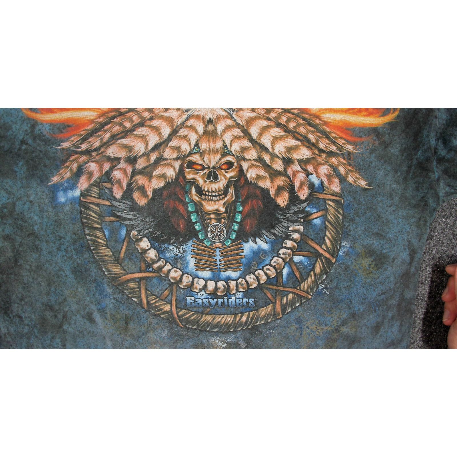 Vintage Easyriders Vintage Y2K Native Skull Mineral Wash Tee Size US L / EU 52-54 / 3 - 8 Thumbnail