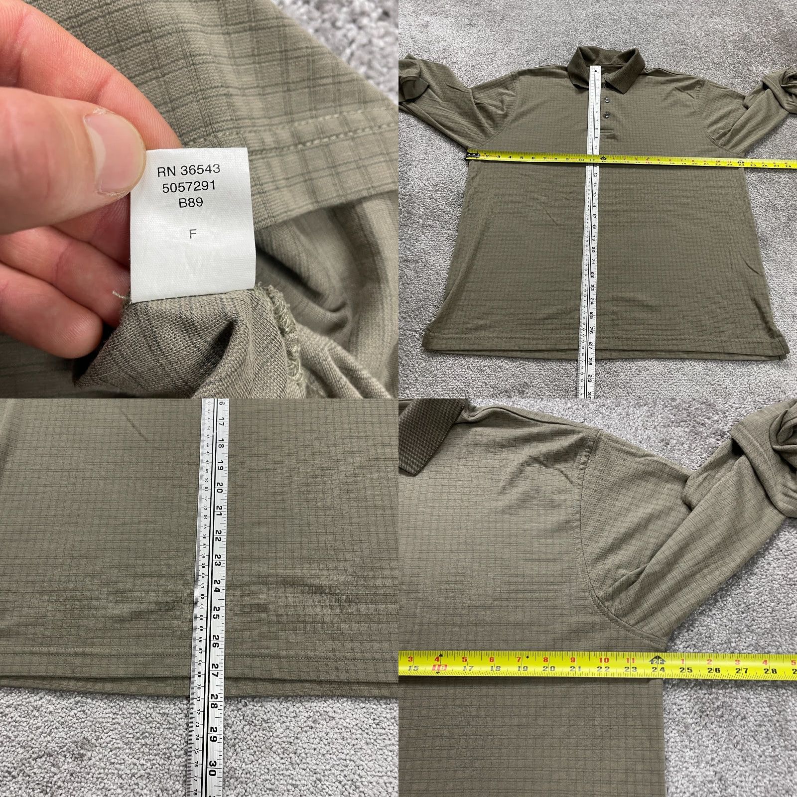 Van Heusen Van Heusen Polo Shirt Mens Large Brown Check Long Sleeve Cotton Polyester Active Size US L / EU 52-54 / 3 - 8 Thumbnail