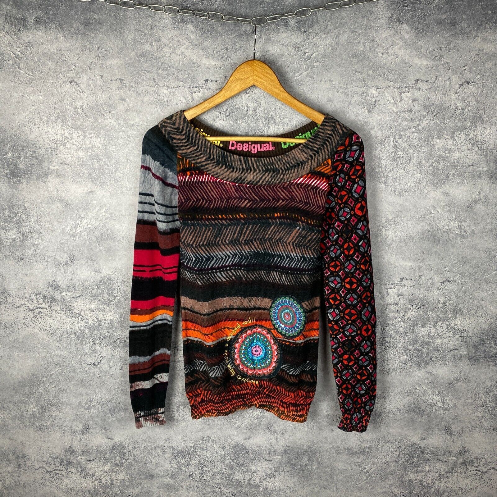 Desigual Desigual Sweater Women's Size S Multicolor Long Sleeve ` Size S / US 4 / IT 40 - 1 Thumbnail