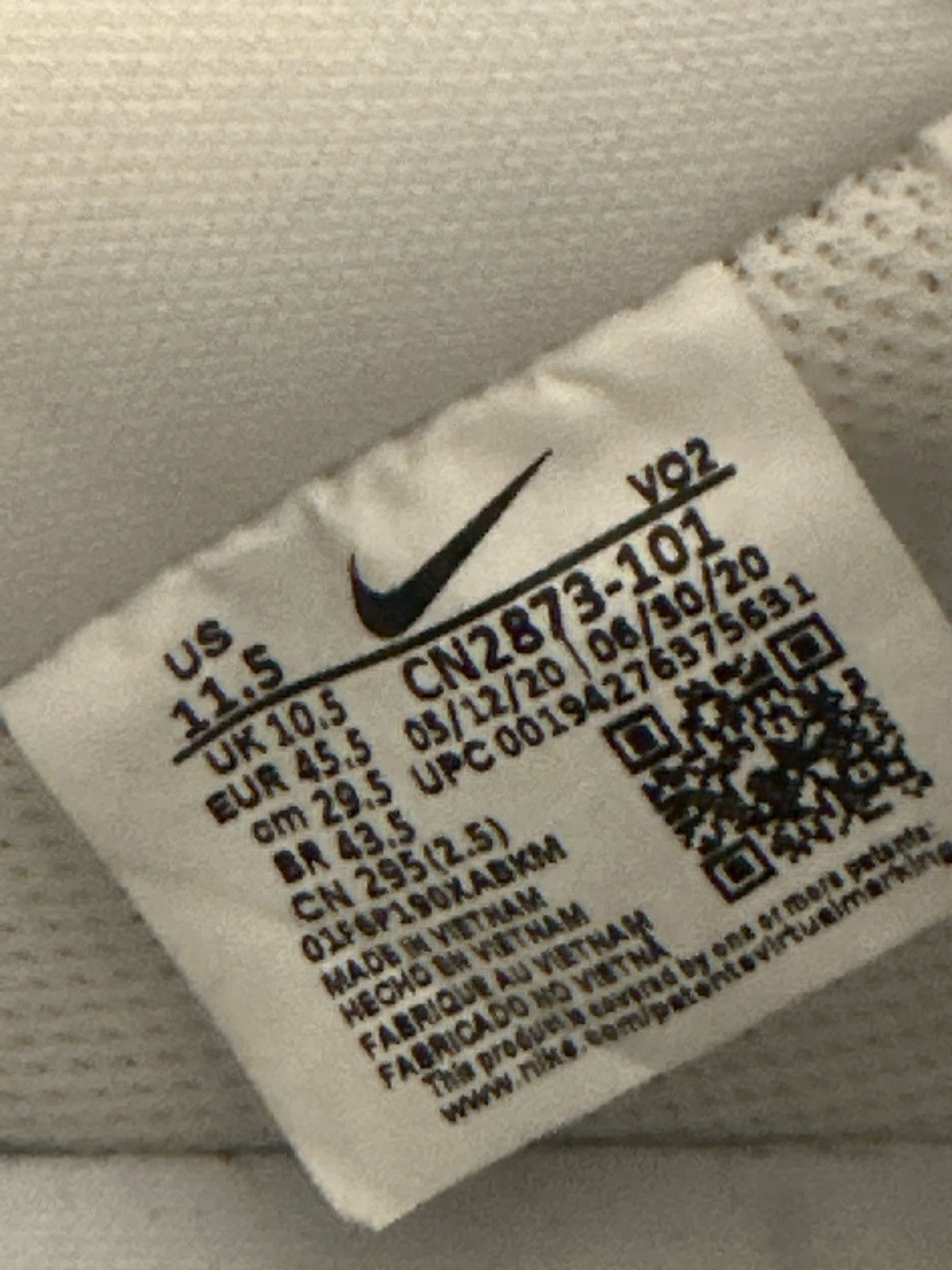 Nike NikeAir Force 1 '07 Craft 'White Vast Grey Size US 11.5 / EU 44-45 - 10 Thumbnail
