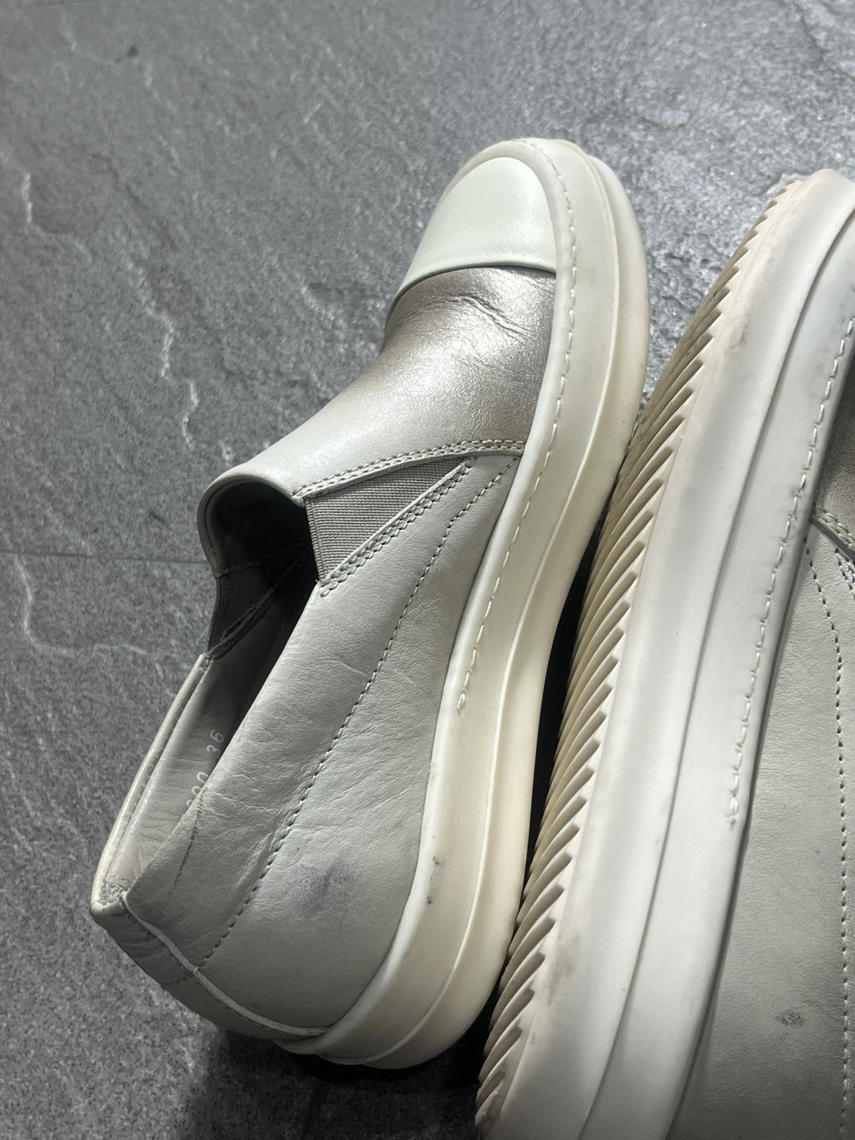 Rick Owens Rick Owens Cap Toe Slip On Sneakers Gradients Milk EU36 Size US 6 / IT 36 - 19 Thumbnail