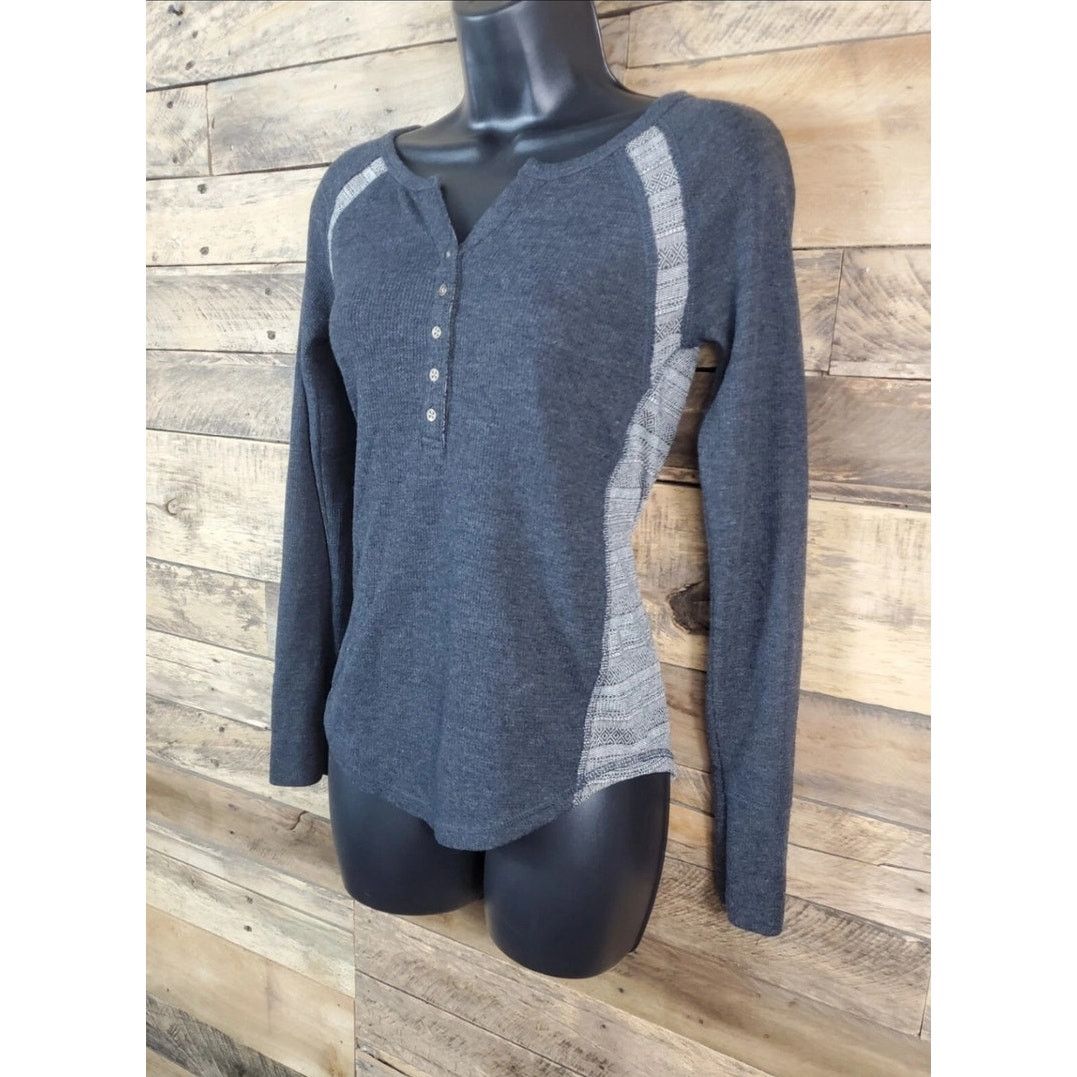 Lucky Brand Lucky Brand Thermal Henley - Navy Blue & Grey - XS Size XS / US 0-2 / IT 36-38 - 3 Thumbnail