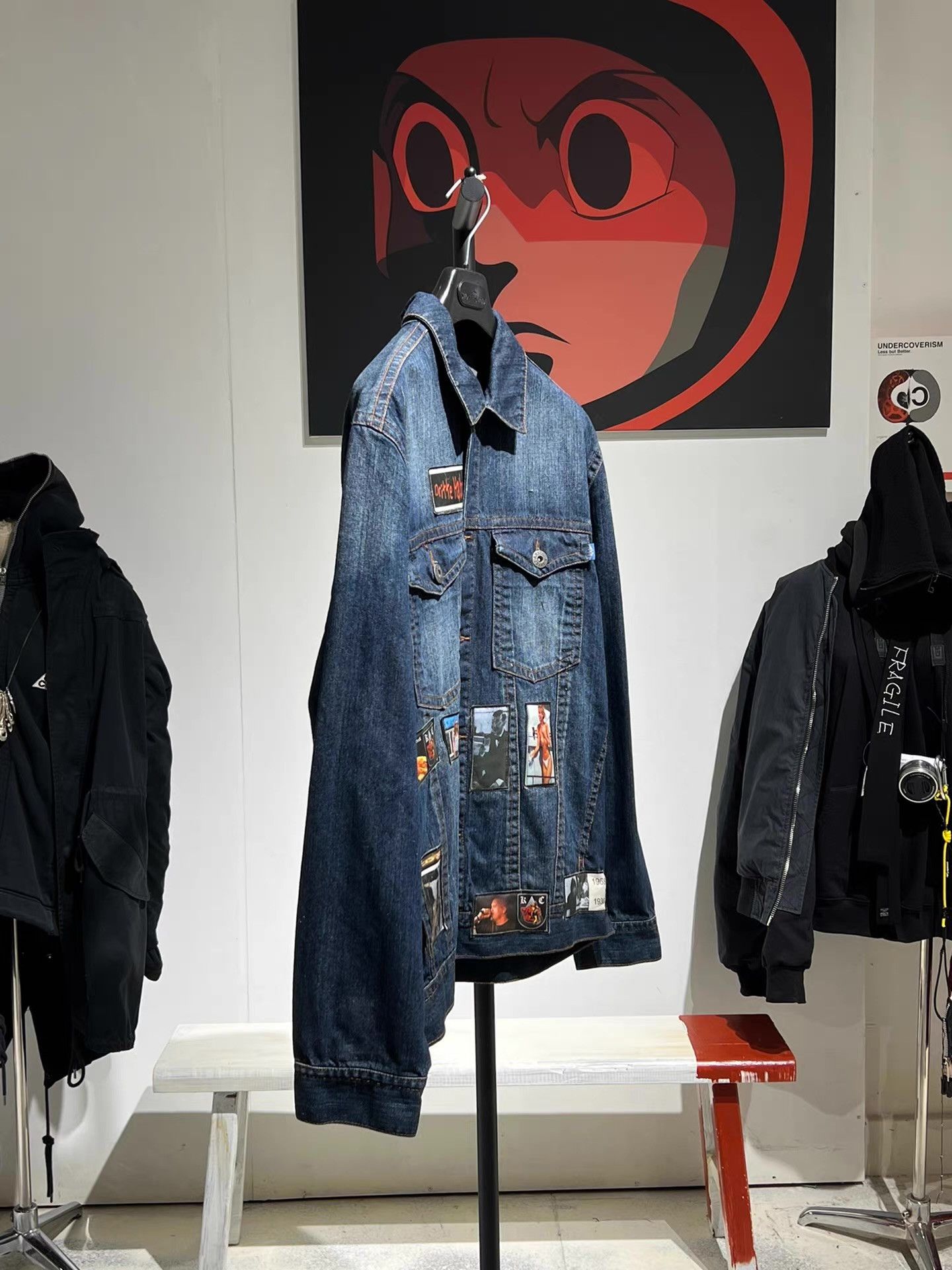 Vintage 90s Vintage Patchwork Denim Jacket Q13 Size US L / EU 52-54 / 3 - 2 Thumbnail