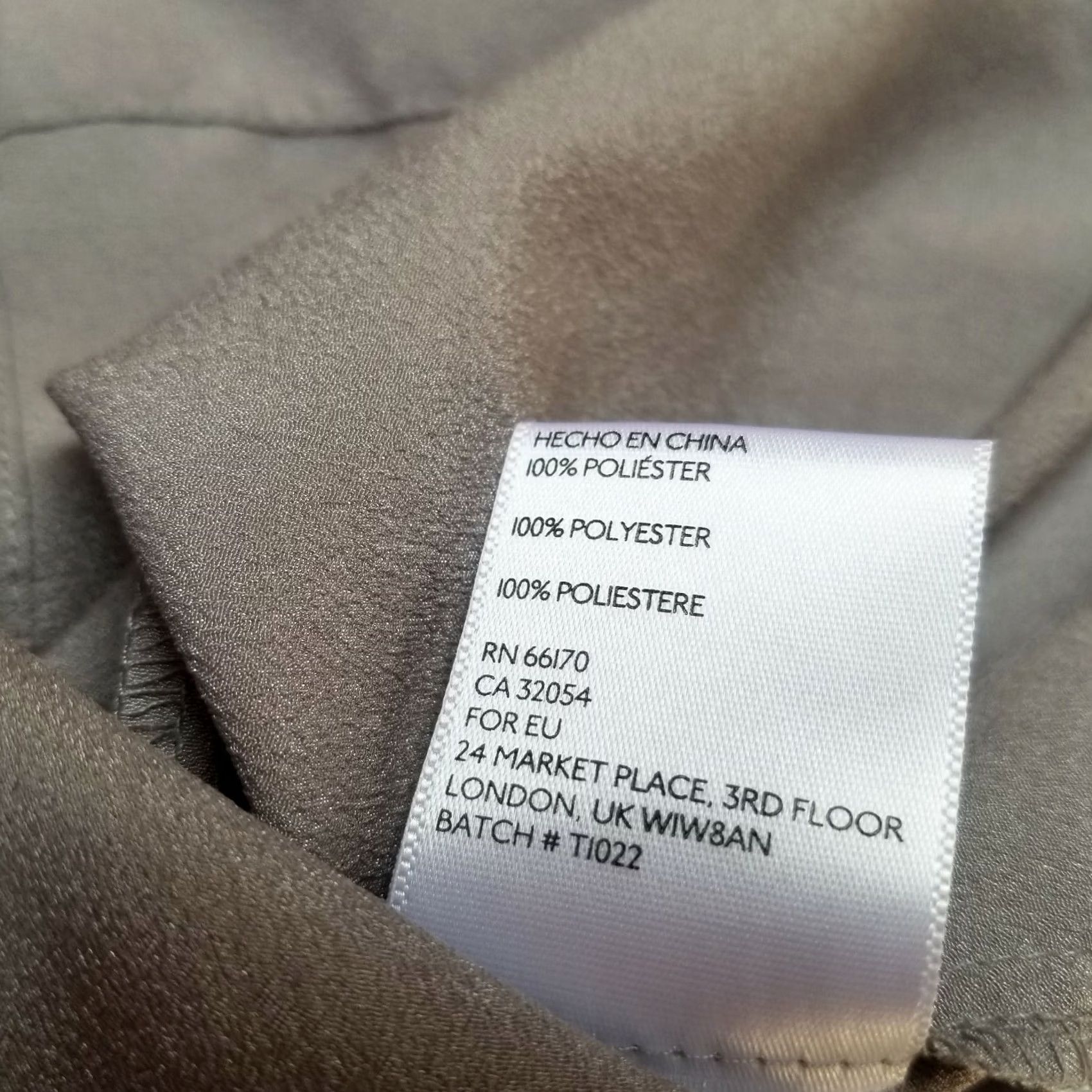 Vintage Sparkle & Fade Womens Blouse Taupe Pleat Shoulder Button-Down Long Sleeve Small Size S / US 4 / IT 40 - 5 Thumbnail