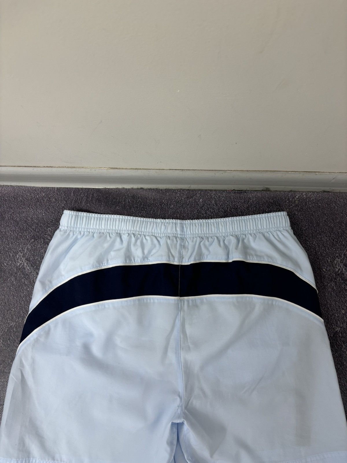 Nike Vintage Nike Y2K Swoosh Baby Blue Hype Shorts Size US 34 / EU 50 - 21 Thumbnail