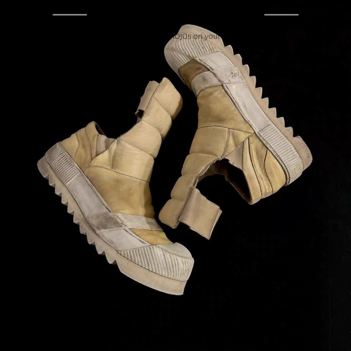 Boris Bidjan Saberi Sz 42 Boris Bidjan Saberi Fading Leather Boots m.ojos Size US 9 / EU 42 - 2 Thumbnail