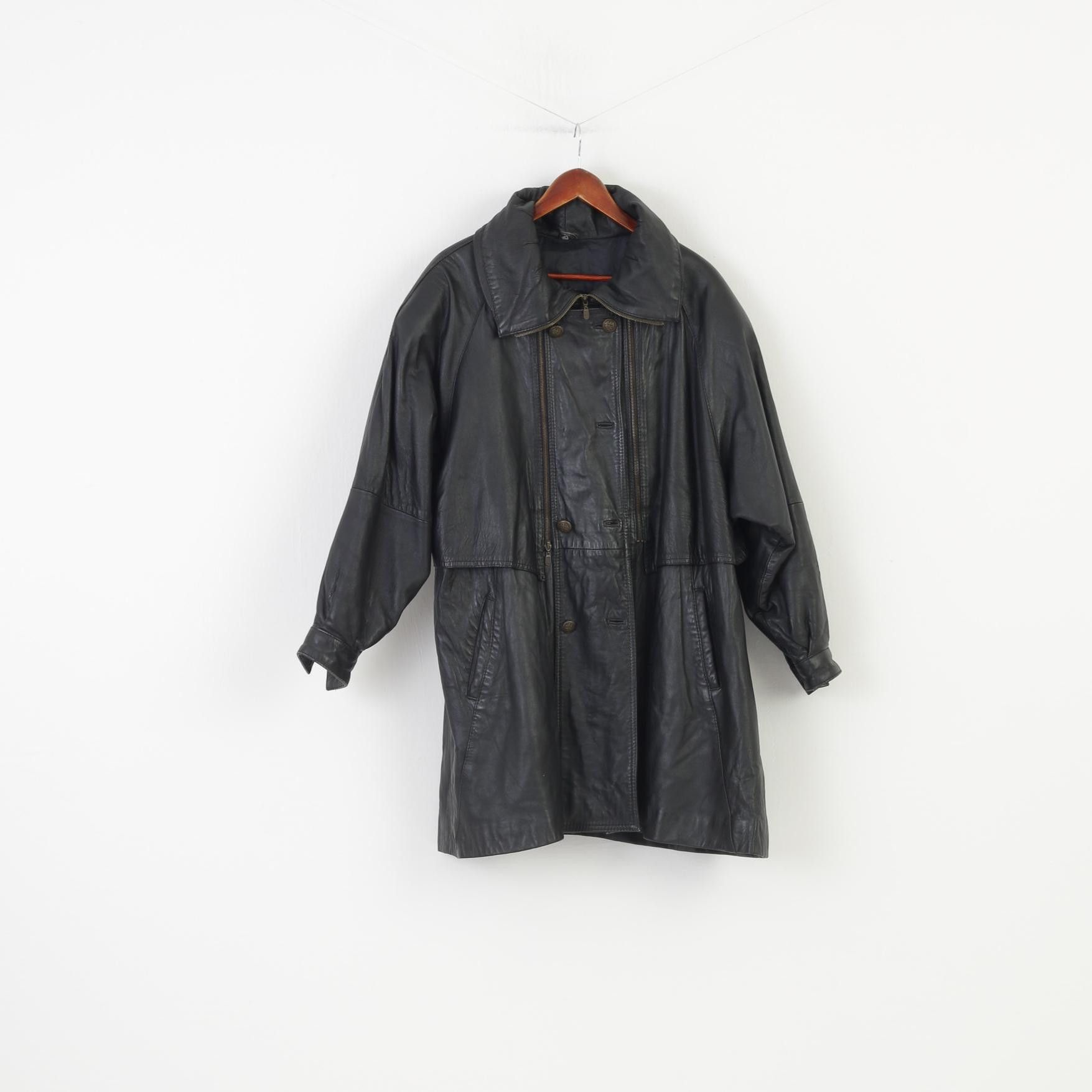 Leather × Vintage Alberto Tesatti Creation Woman XL Leather Jacket 2135 Size XL / US 12-14 / IT 48-50 - 1 Thumbnail