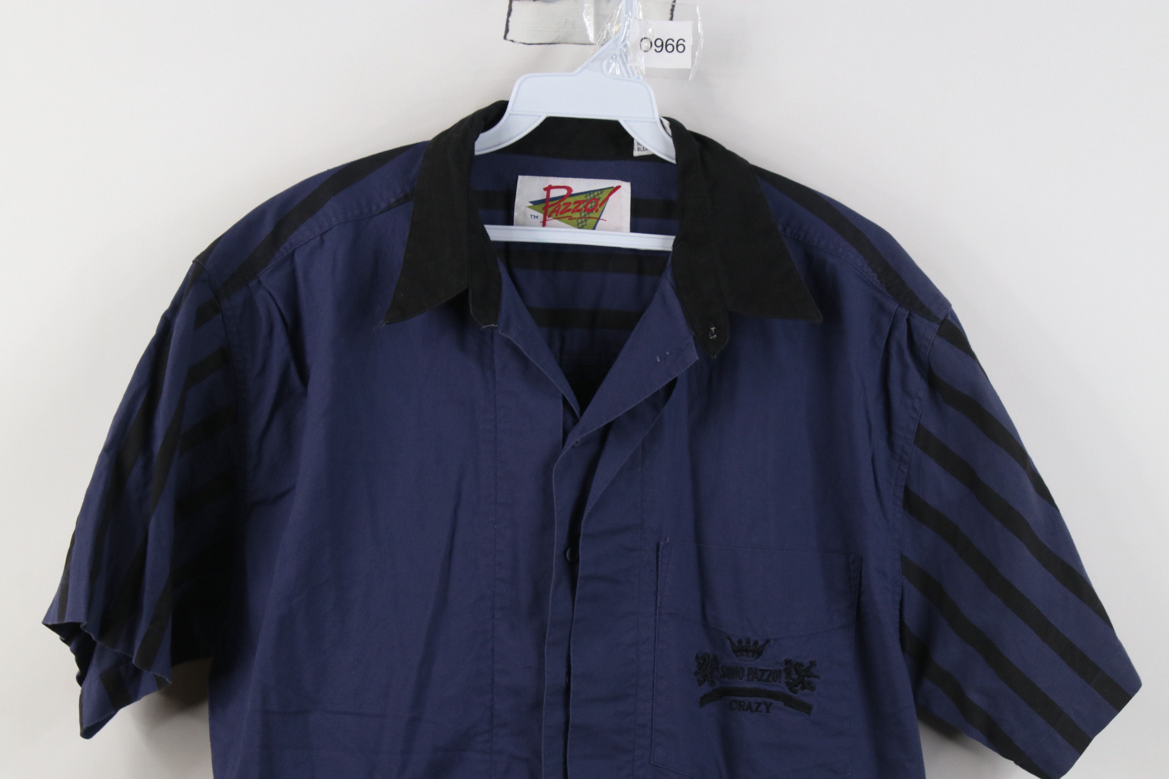 Vintage Vintage 90s Streetwear Short Sleeve Button Shirt Blue Size US L / EU 52-54 / 3 - 2 Thumbnail