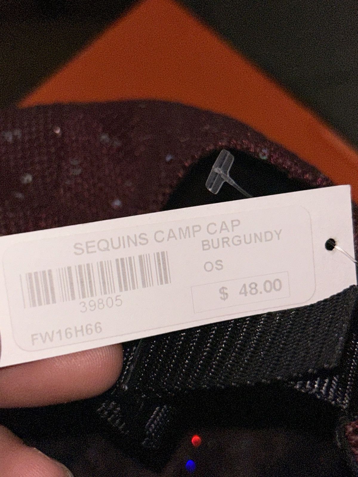 Supreme Supreme Sequins Camp Cap Burgundy FW16 NEW WITH TAGS Size ONE SIZE - 4 Thumbnail