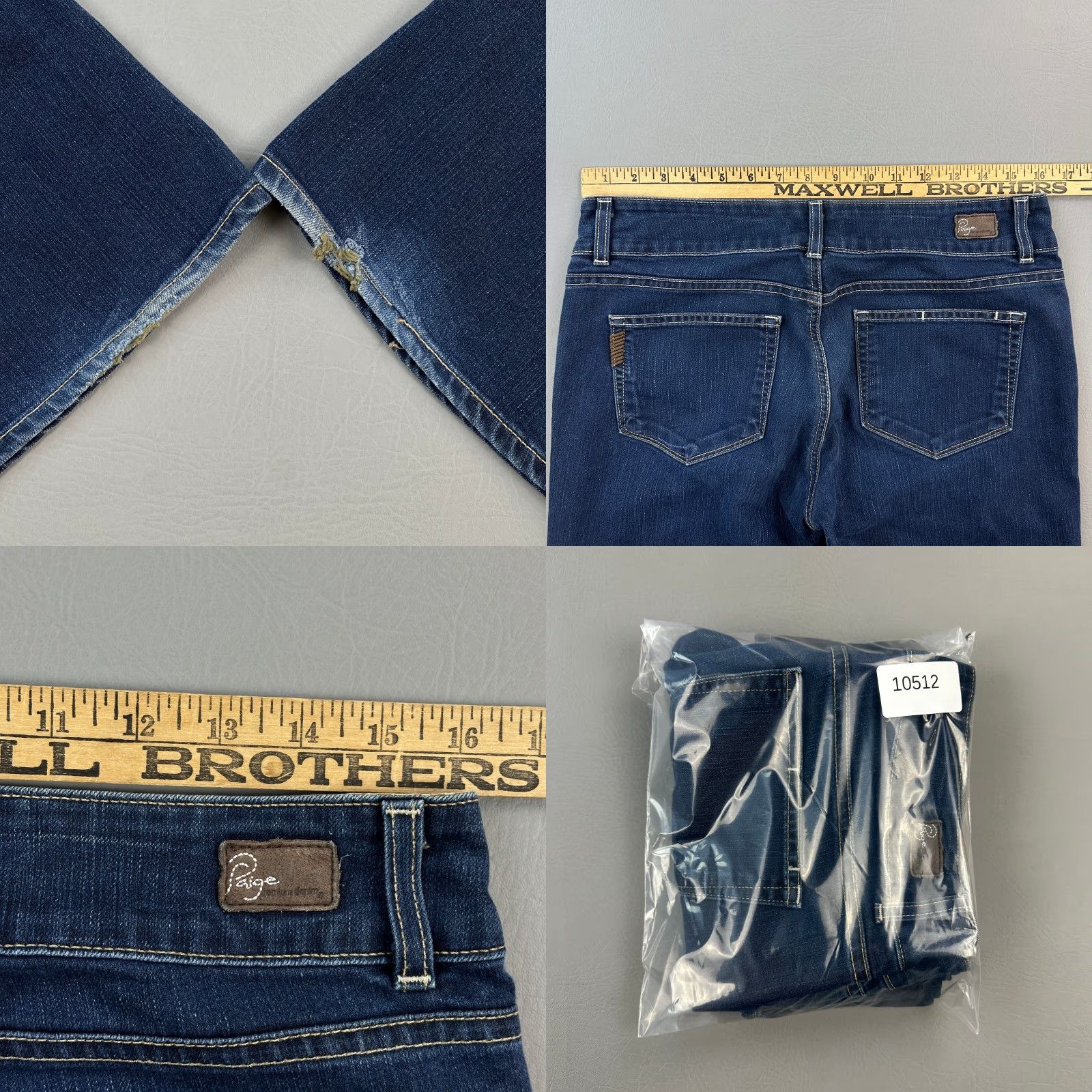 Paige Paige Jeans Women's 30 32x32 Dark Wash Premium Denim H.H Bootcut Stretch USA Y2K Jeans Size 30" / US 8 / IT 44 - 9 Thumbnail