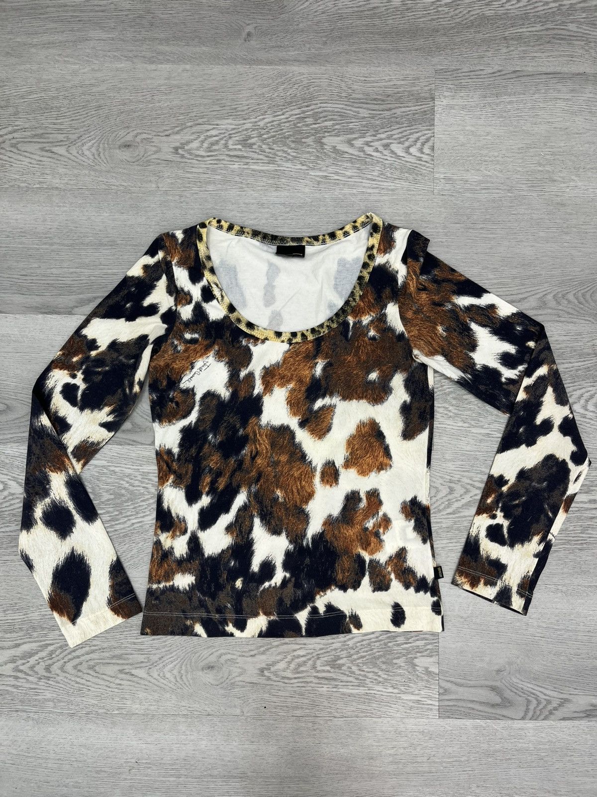 Just Cavalli Vintage Just Cavalli by Roberto Cavalli Tiger Leopard Top Size M / US 6-8 / IT 42-44 - 3 Thumbnail