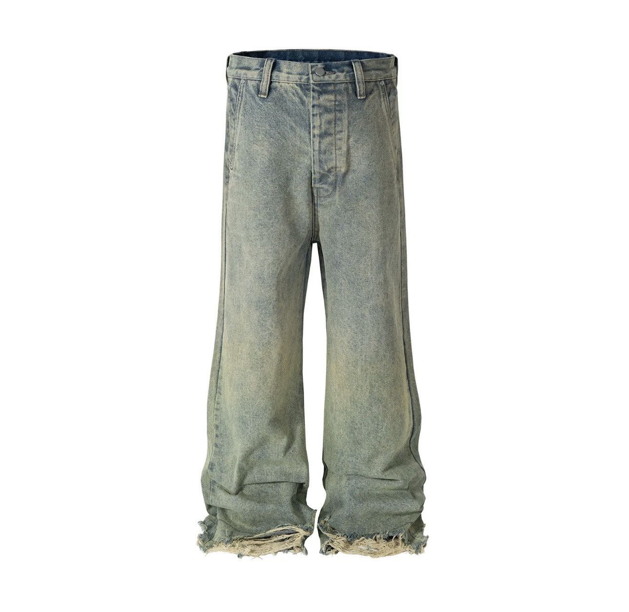 Pale green vintage baggy jeans