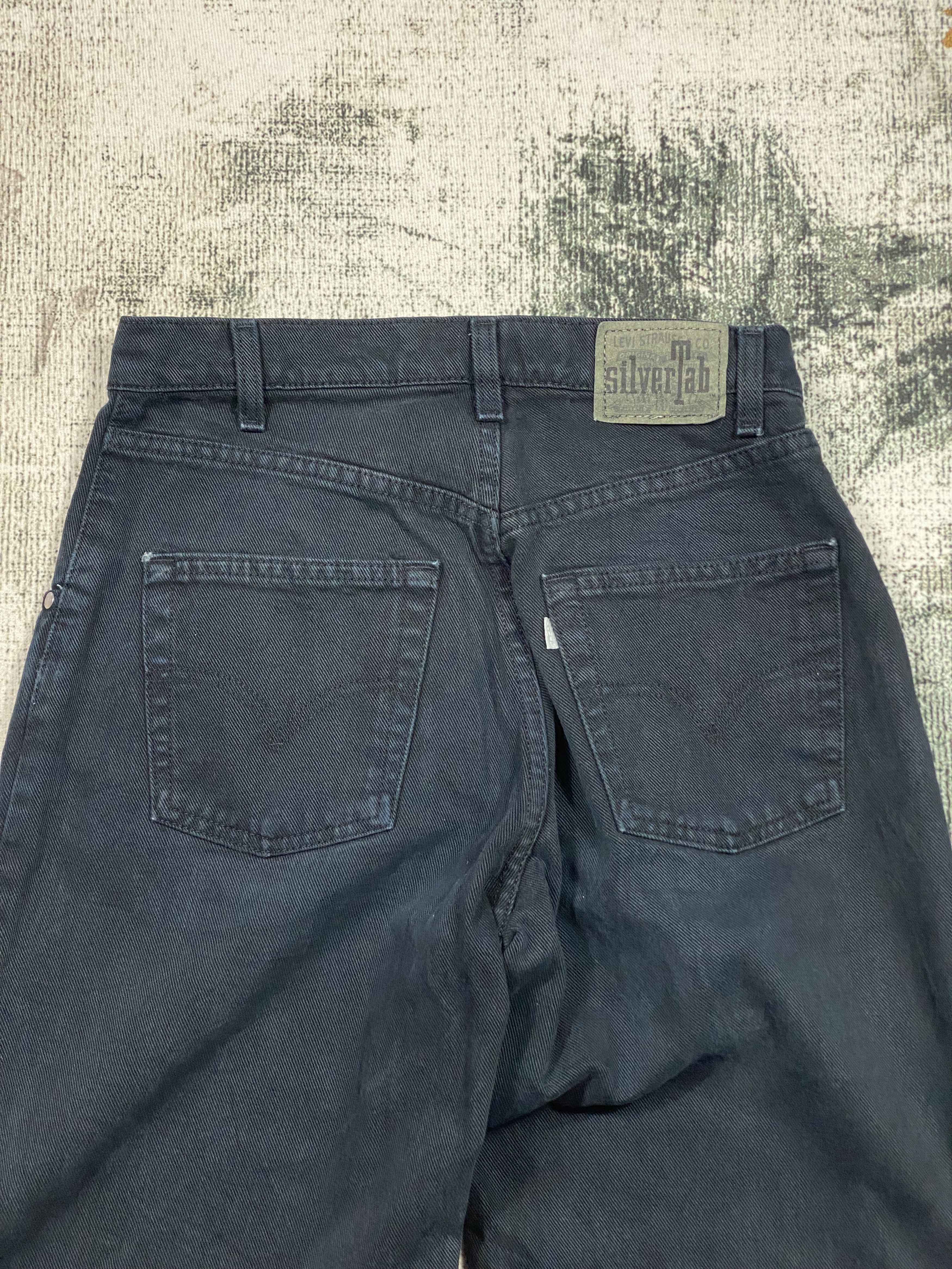 Levi's SICKS💥 Silver Tab Baggy Black Made in USA 90s Jeans Size US 30 / EU 46 - 8 Thumbnail