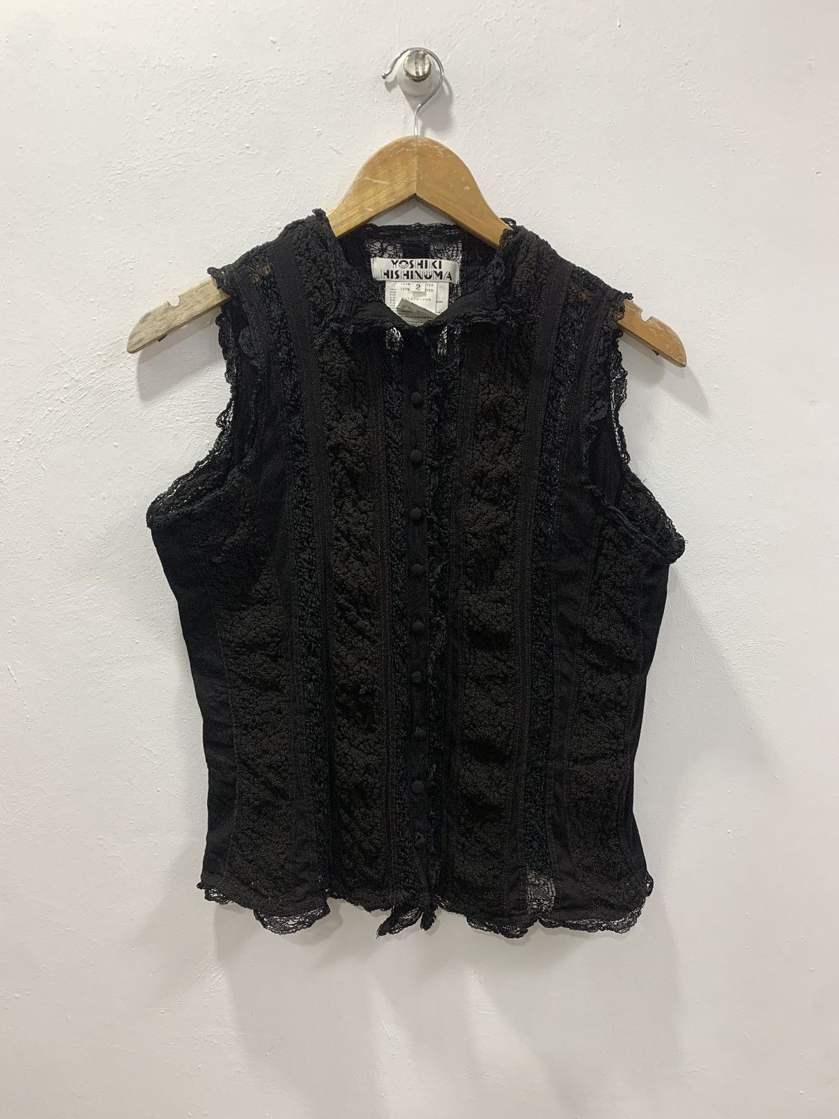 Japanese Brand YOSHIKI HISHINUMA CAULIFLOWER SLEEVELESS TOP Size XS / US 0-2 / IT 36-38 - 1 Thumbnail