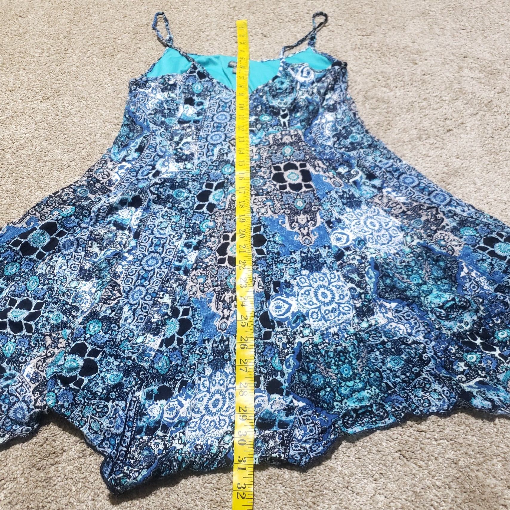 Vintage Lily Rose Blue Floral Dress Slip Sleeveless Strappy Adult Women's Size XS Size XS / US 0-2 / IT 36-38 - 5 Thumbnail