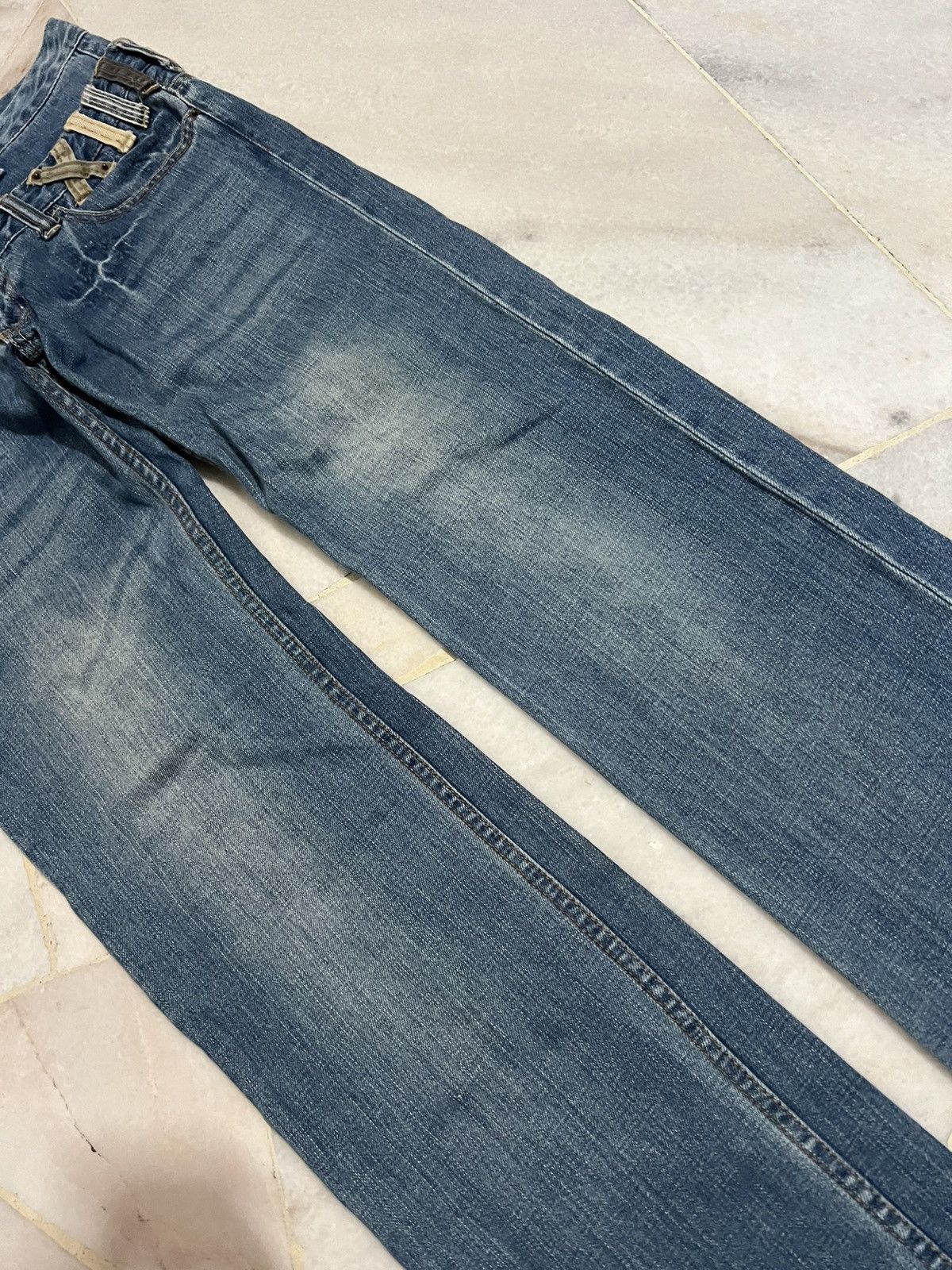 Japanese Brand DOUBLE WAIST DOMINATE HANDCRAFTED JEANS Size US 32 / EU 48 - 5 Thumbnail