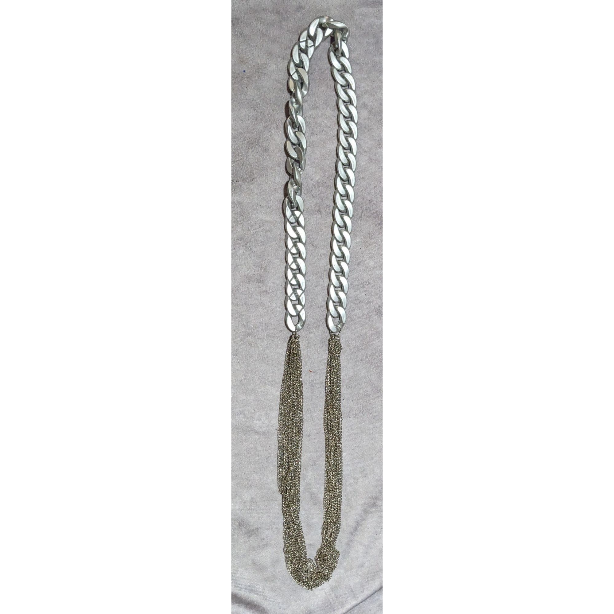 Other Silver Chain Costume Statement Necklace Size ONE SIZE - 9 Thumbnail