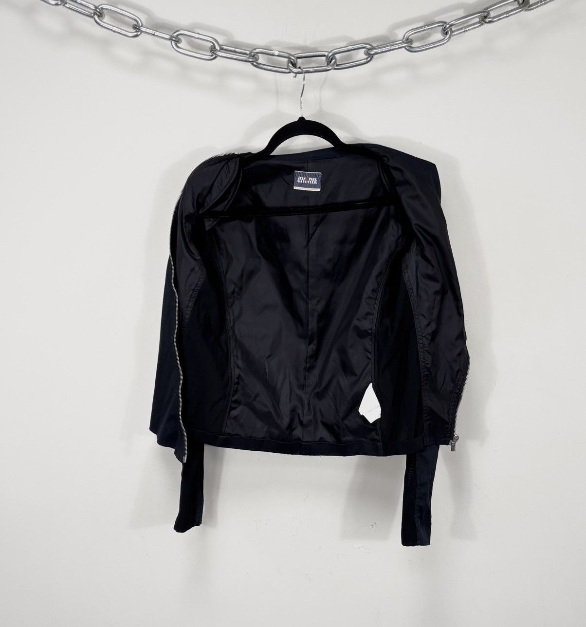 Jean Paul Gaultier Jean Paul Gaultier Women’s Navy/Black Asymmetrical Jacket Size L / US 10 / IT 46 - 11 Thumbnail