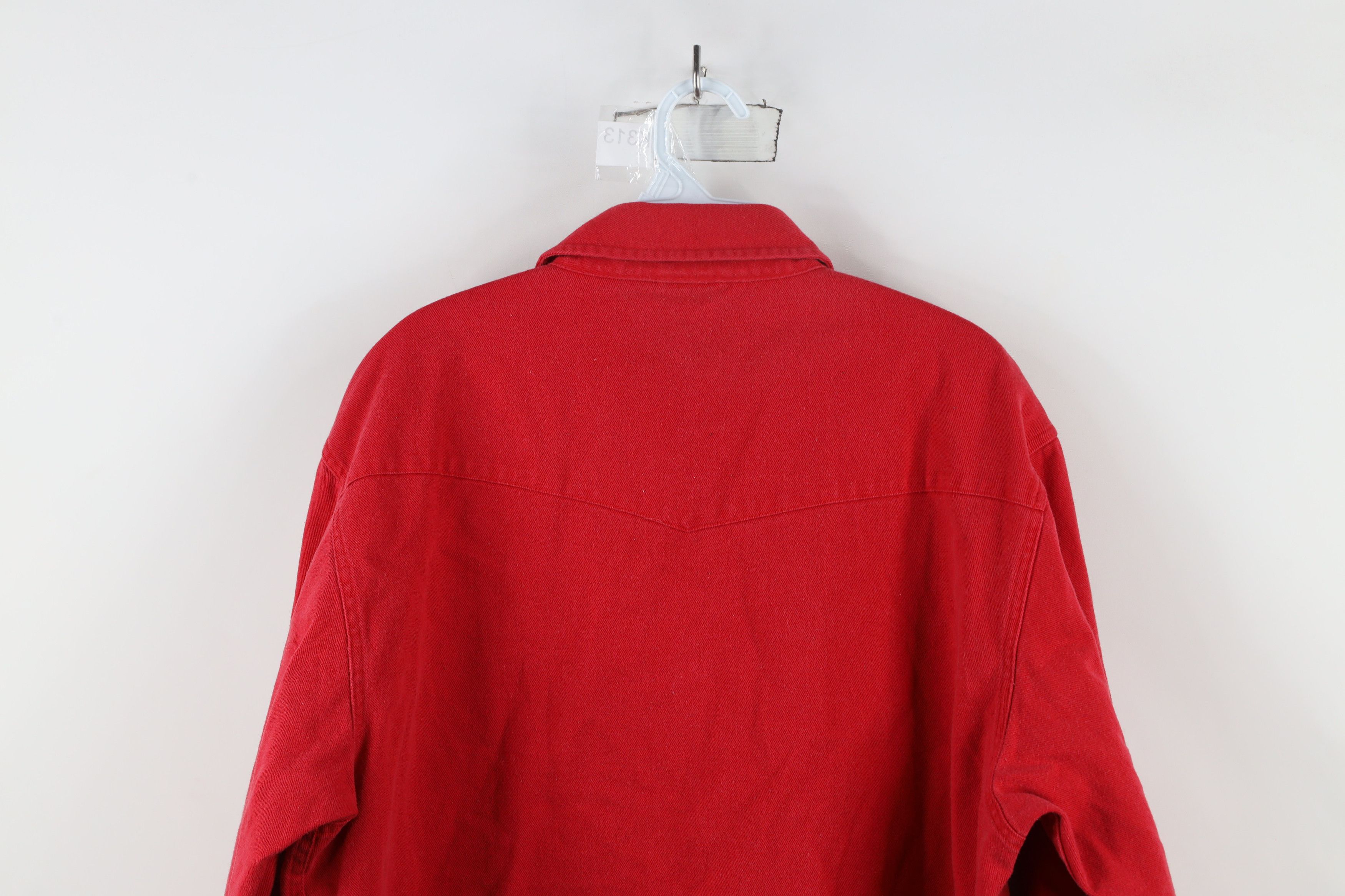 Marlboro × Vintage Vintage 90s Marlboro Snap Button Western Denim Jean Shirt Size US L / EU 52-54 / 3 - 9 Thumbnail