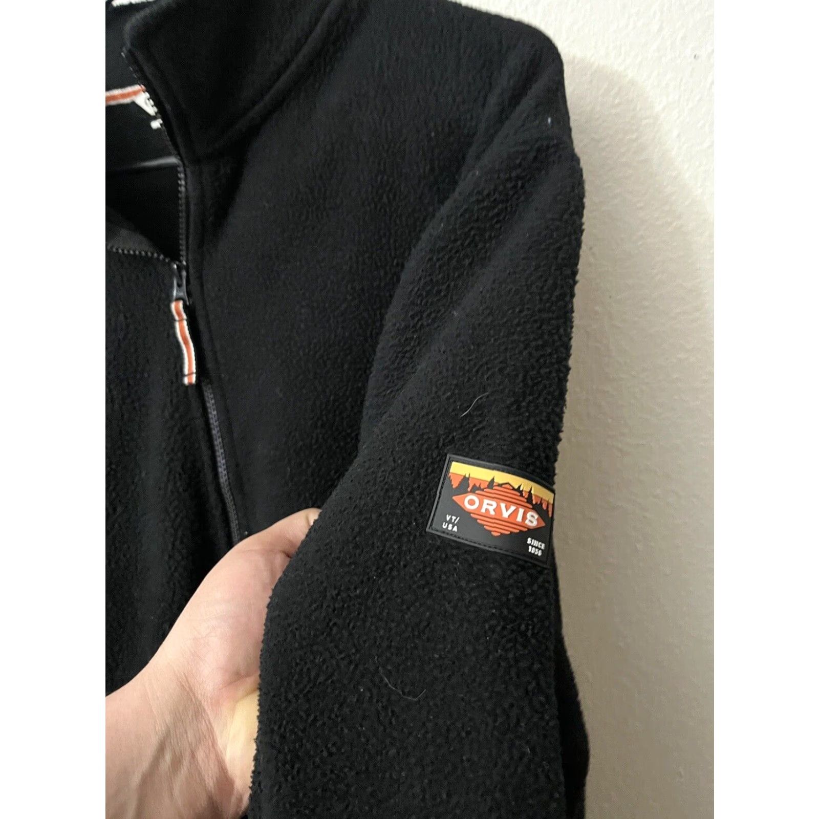 Orvis Orvis Jacket Mens Large Black Fleece Full Zip Outdoor Hiking Mock Neck Size US L / EU 52-54 / 3 - 4 Thumbnail