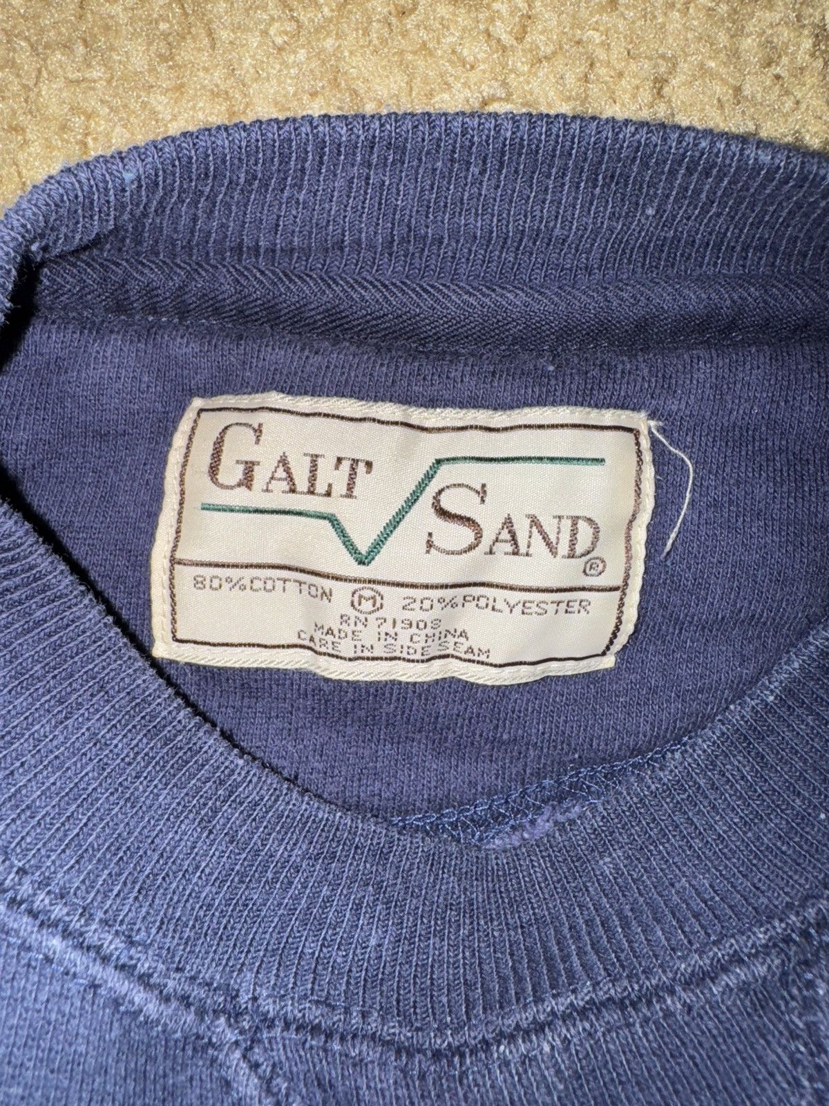 Vintage Vintage 90s Notre Dame Football Navy Crewneck Galt Sand Size US M / EU 48-50 / 2 - 2 Thumbnail