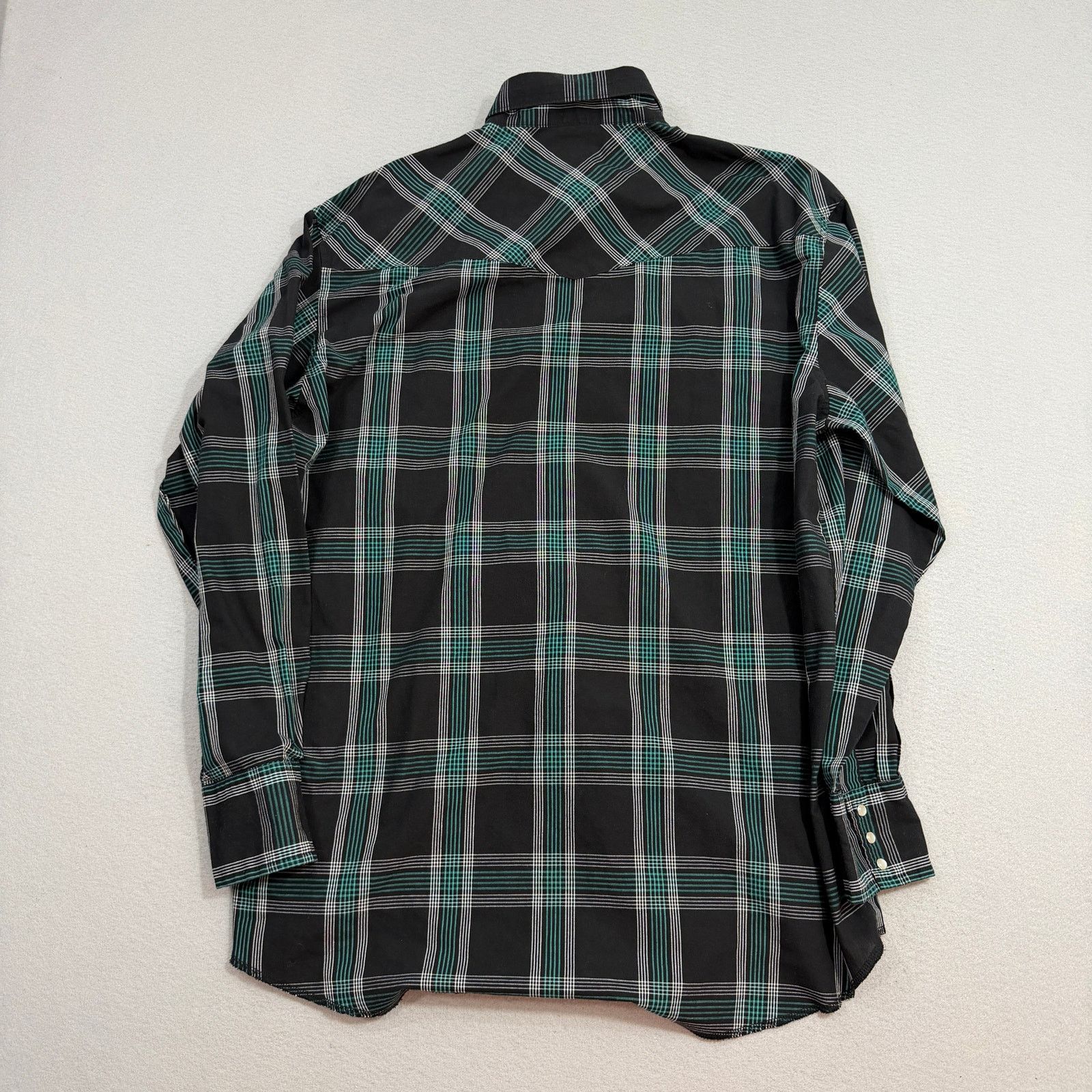 Wrangler Vintage Wrangler Pearl Snap Shirt Men's 17.5 XL Black Green Size US XL / EU 56 / 4 - 8 Thumbnail