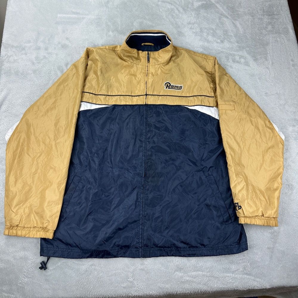 NFL St Louis Rams Men's Size XL Vintage NFL Polyester Full Zip Size US XL / EU 56 / 4 - 1 Thumbnail