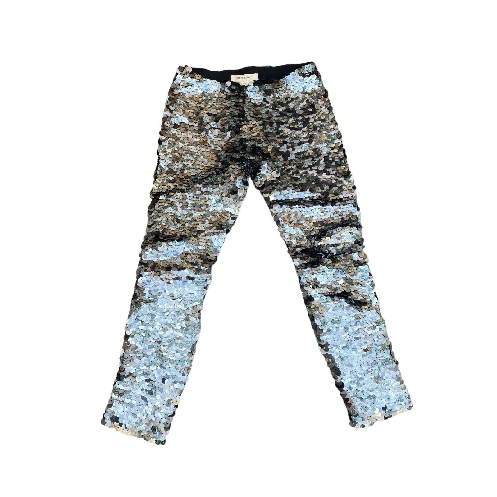 Isabel Marant RARE Sequined Trousers Pants Leggings Size 26" / US 2 / IT 38 - 1 Thumbnail