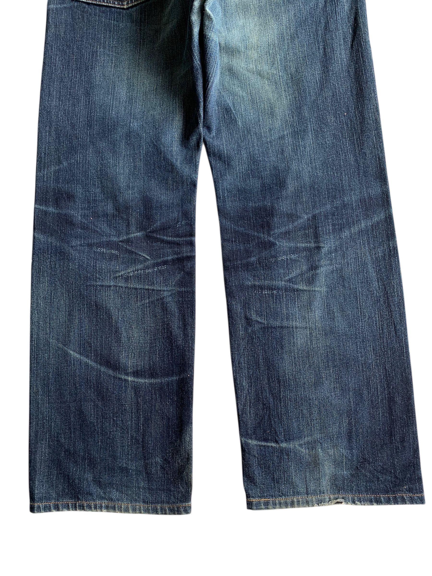Kapital EDWIN SELVEDGE 505zx FADED &RUSTY DISTRESSED DENIM Size US 33 - 11 Thumbnail