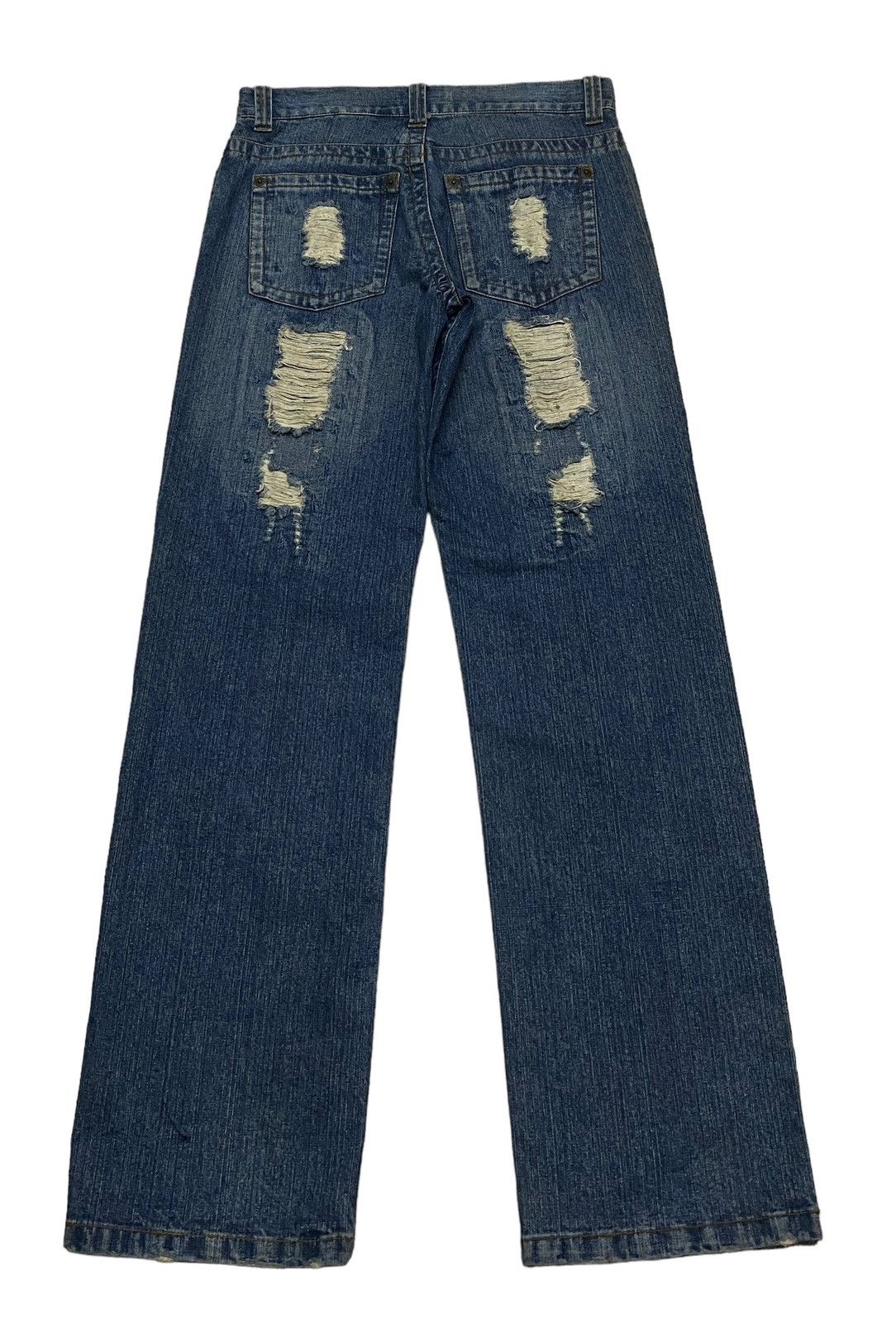 If Six Was Nine × Japanese Brand Rare Design Vintage Brand Big Shark Distressed Jeans 2000s Size US 33 - 2 Thumbnail