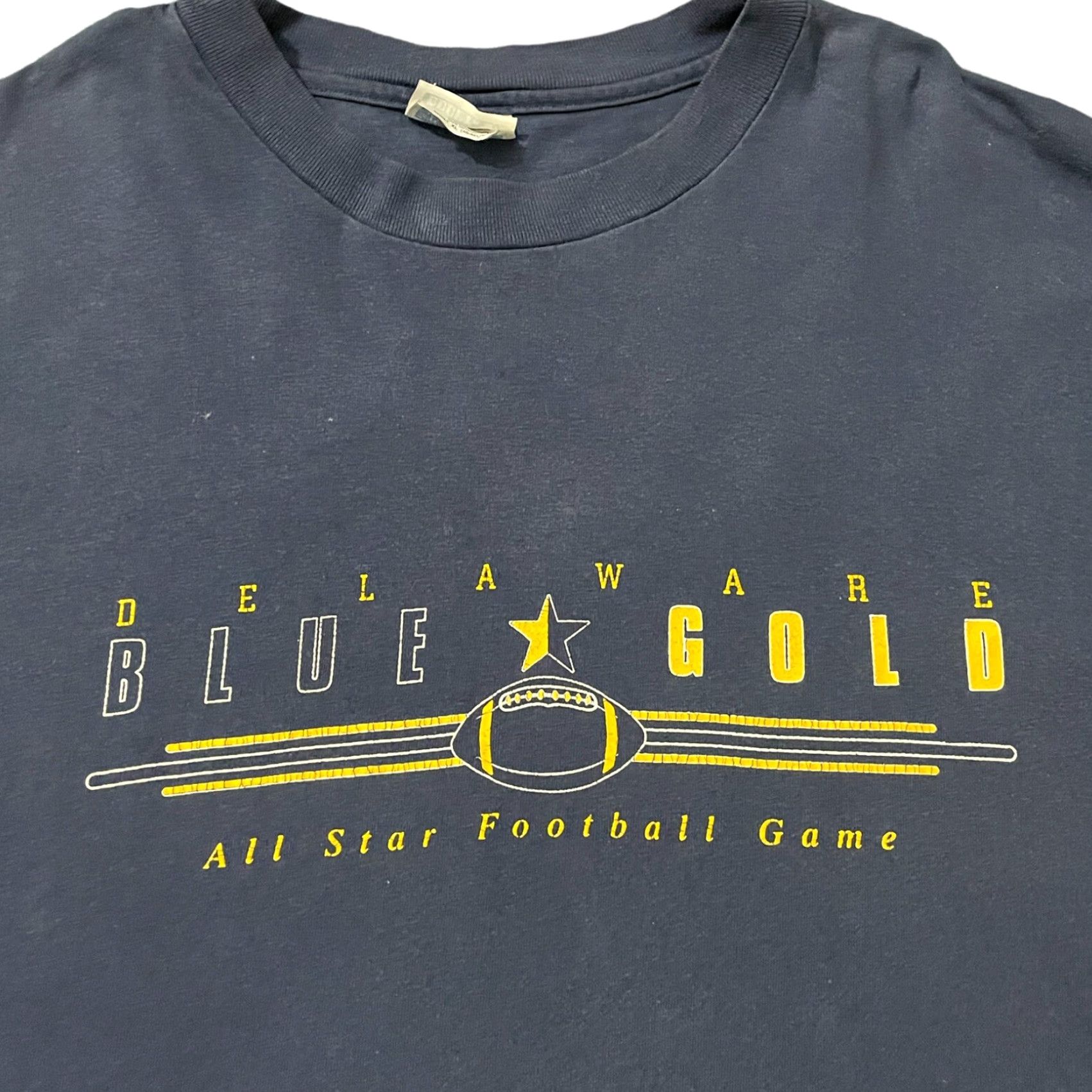 Hanes VINTAGE T SHIRT Blue 2001 Delaware All Star Football Game Blue Gold XL Men Short Sleeve Hanes Shirt Size US XL / EU 56 / 4 - 2 Thumbnail