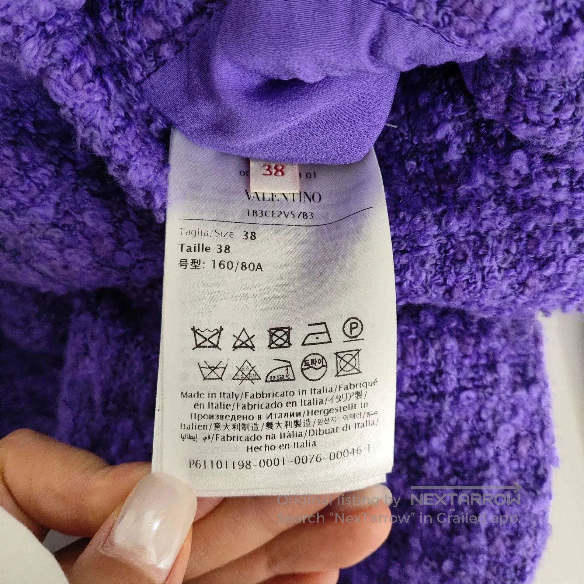 Valentino Valentino Purple Tweed Long. Size S / US 4 / IT 40 - 4 Thumbnail
