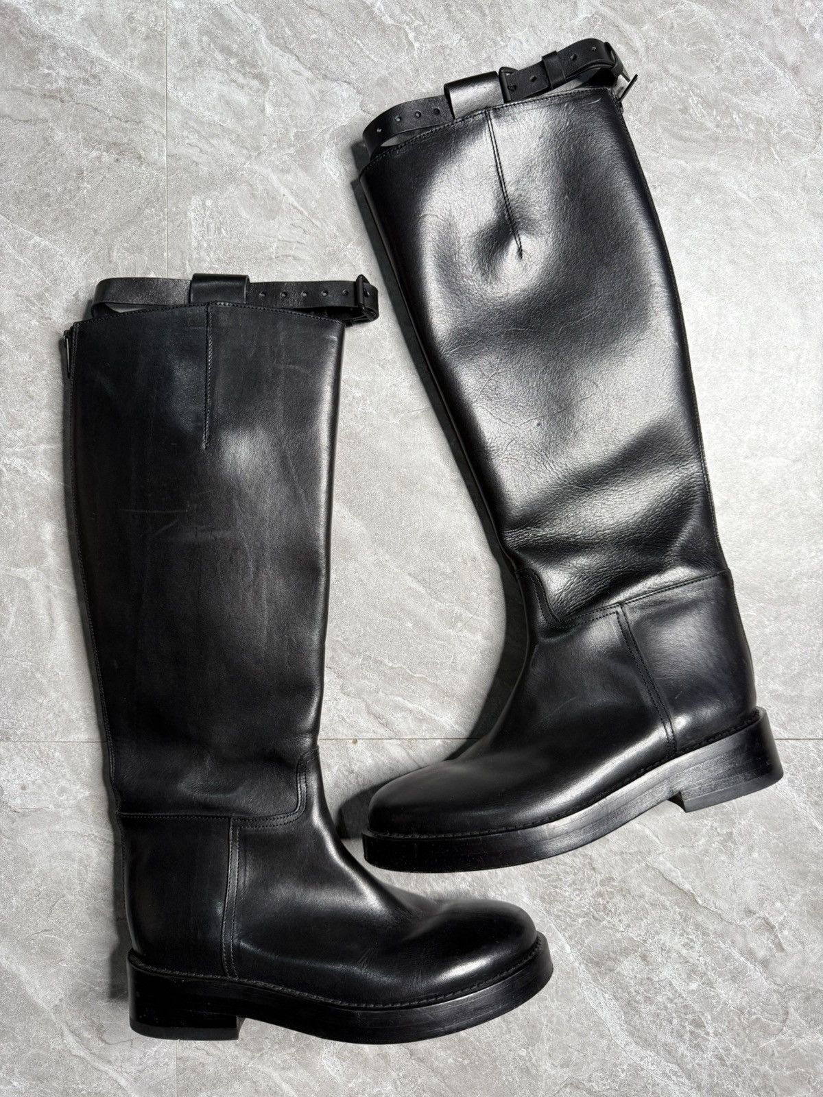Ann Demeulemeester Ann Demeulemeester Belted Riding Boots 100% Authentic Size US 7 / IT 37 - 2 Thumbnail