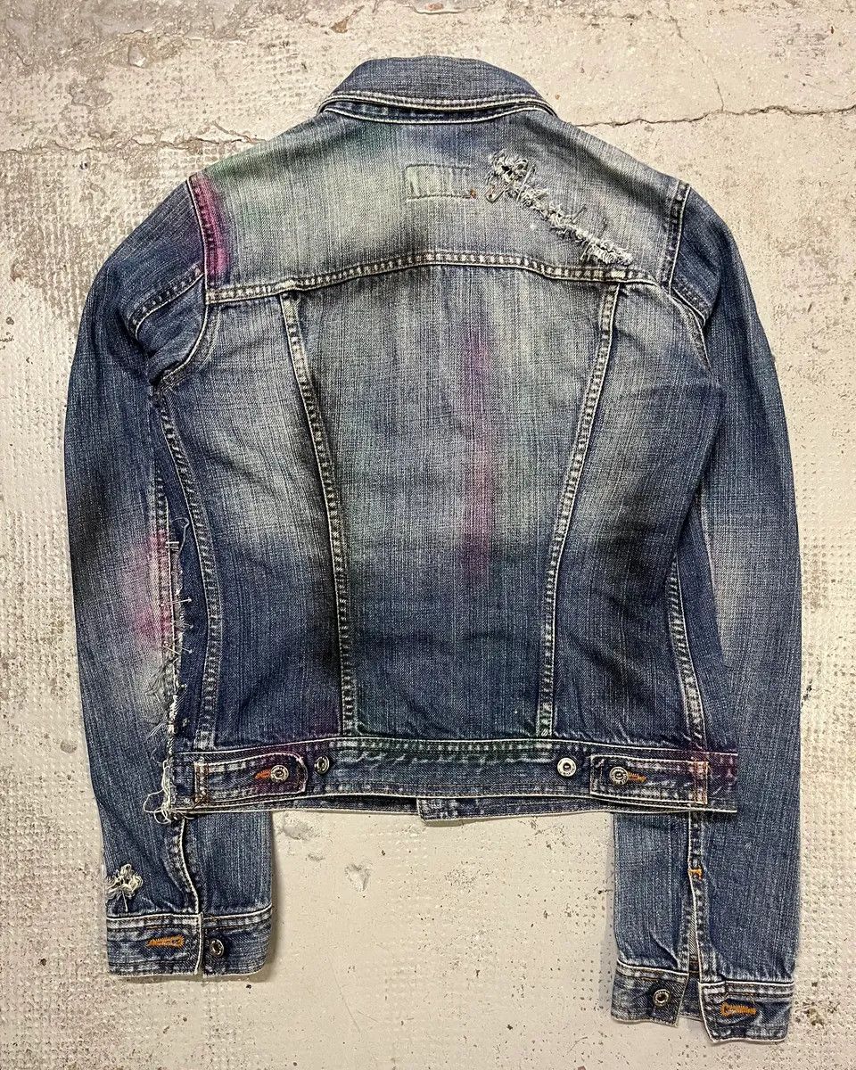 Dolce & Gabbana 2000s Dolce & Gabbana Safety Pin Blue Denim Jacket Size US XS / EU 42 / 0 - 8 Thumbnail