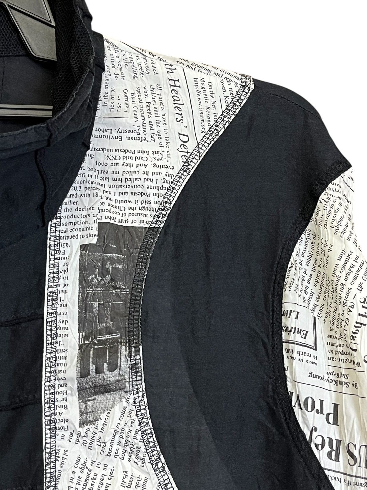 Japanese Brand vintage japanese EIKO KONDO newspaper baggy paperthin jacket Size US L / EU 52-54 / 3 - 7 Thumbnail