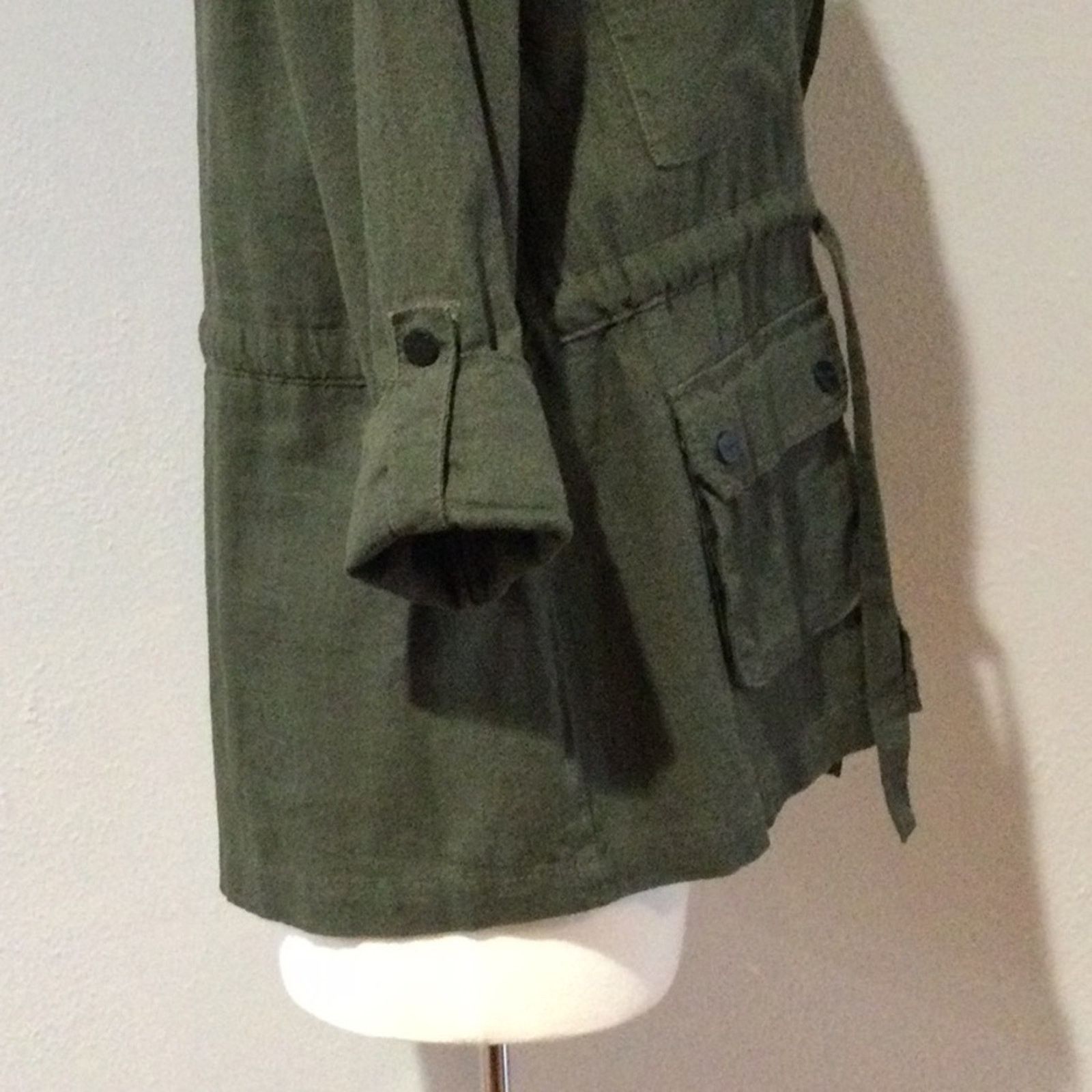 Sanctuary Sanctuary Army Green Rolltab Sleeve Lightweight Jacket Sz M Size M / US 6-8 / IT 42-44 - 8 Thumbnail