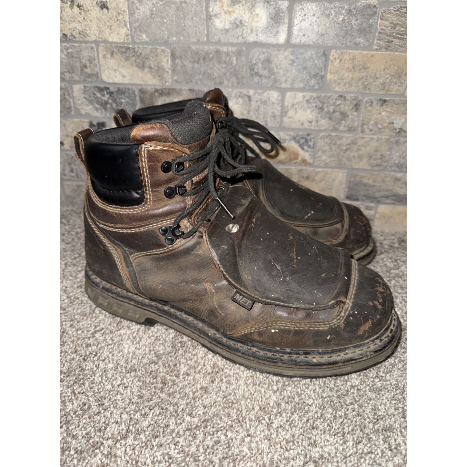 Danner DANNER Steel Yard Safety Boots Mens 11.5 Brown Leather Work Boot Mens 11.5 Brown Danner Steel Yard Safety Boot Size US 12 / EU 45 - 2 Thumbnail