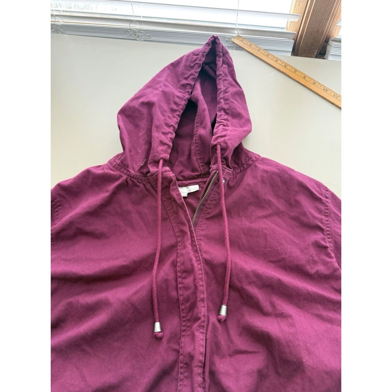 Vintage VINTAGE Woman Within Jacket Womens 2X PLUS Fuchsia Button Up Hooded Pockets Size XXL / US 16-18 / IT 52-54 - 3 Thumbnail