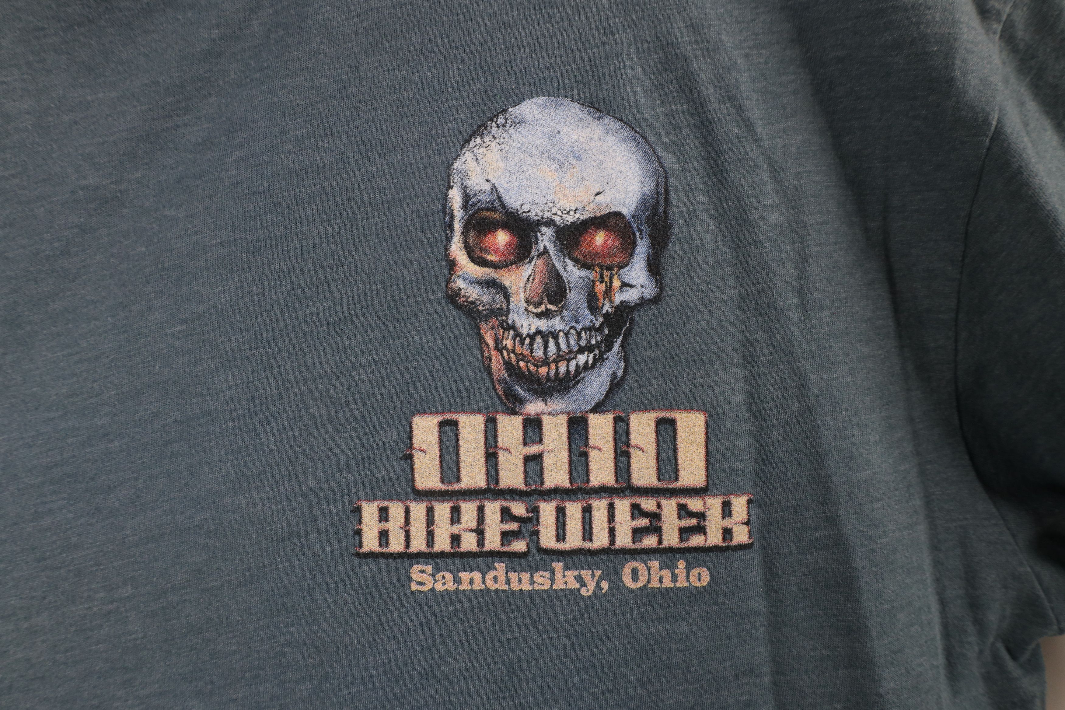 Vintage Vintage Streetwear Week Skull Skeleton T-Shirt Steel Blue Size US XL / EU 56 / 4 - 4 Thumbnail